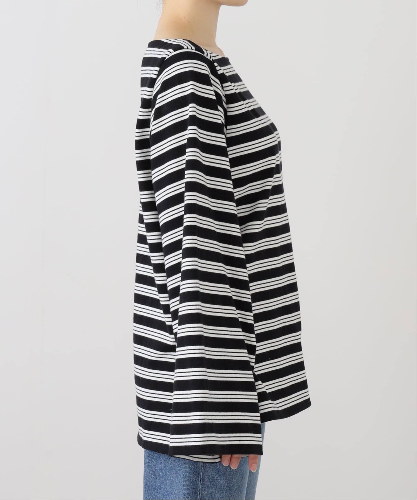 wide sleeve ボーダーTシャツ（Tシャツ／カットソー）｜Plage