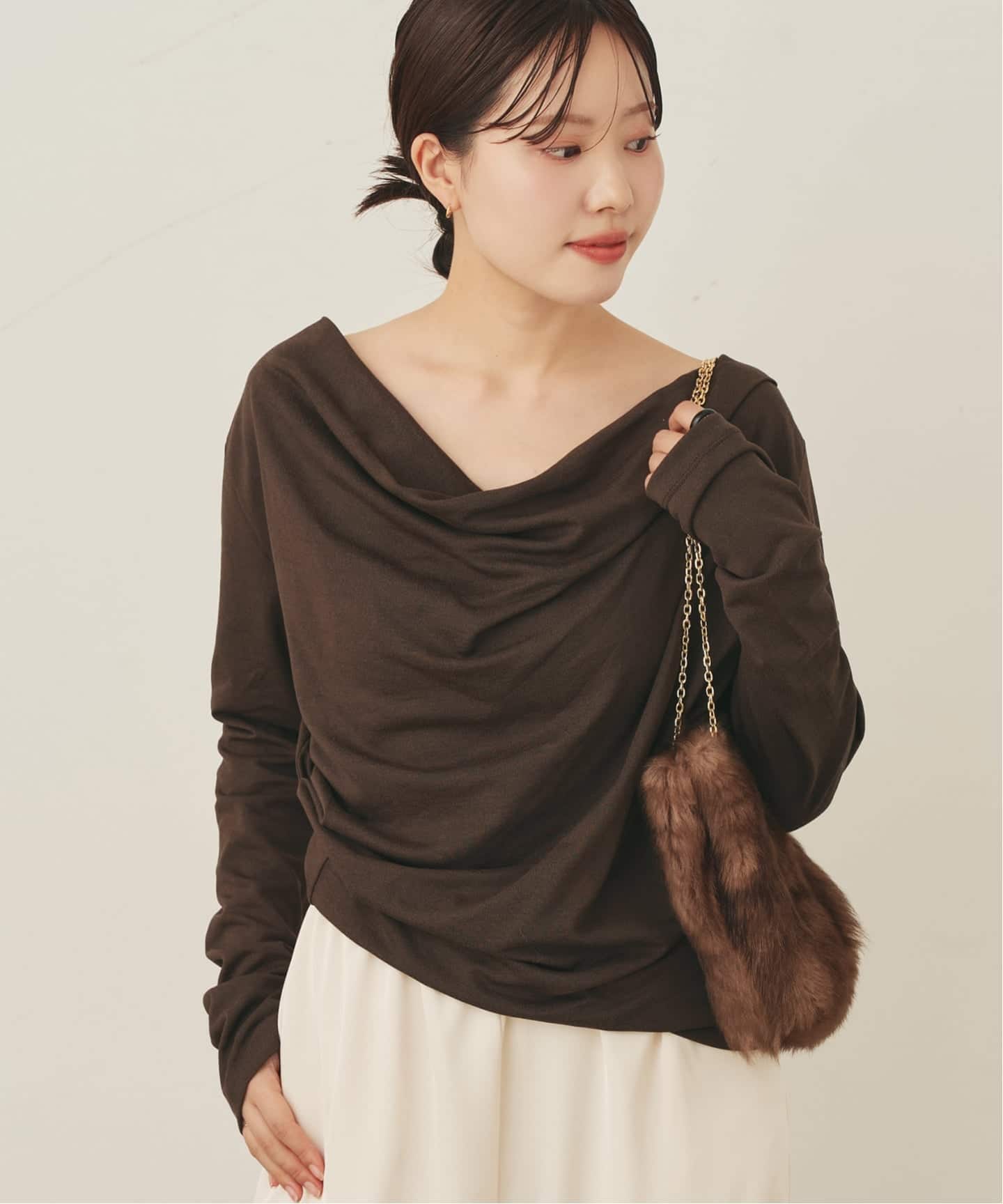 未使用)plage back drape Tシャツ back drape Tシャツ（Tシャツ／カットソー）｜Plage（プラージュ