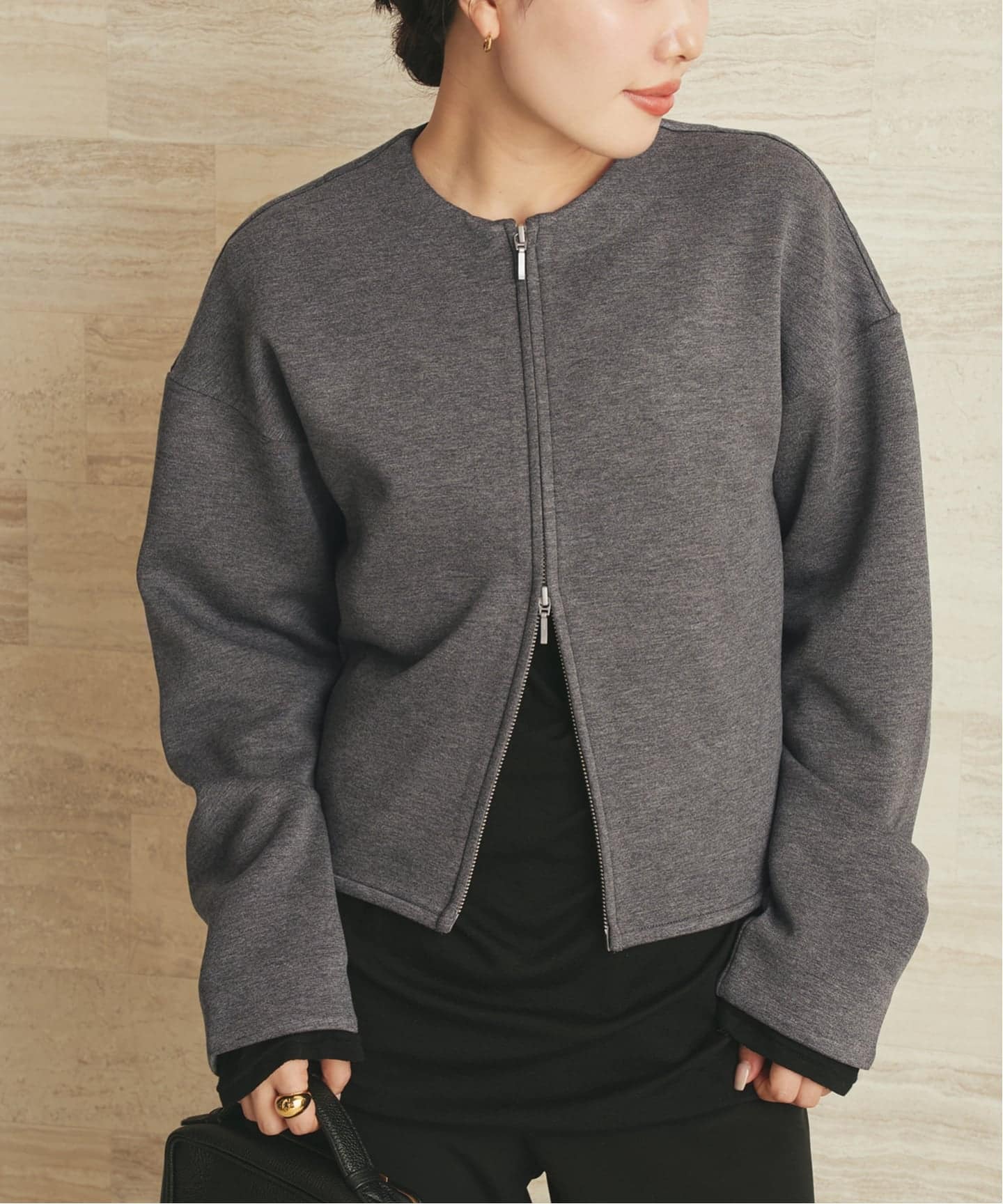 【新品タグ付き】Plage Ponte ZIP プルオーバー Ponte ZIP プルオーバー（その他トップス）｜Plage（プラージュ）の