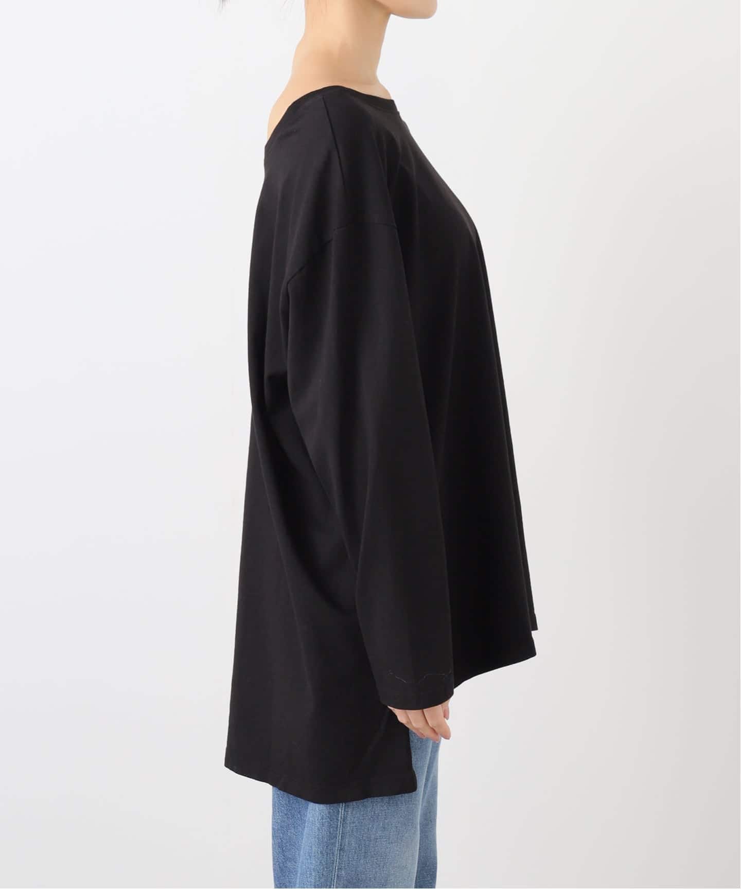 Plage別注 CALUX キャラクス ジップ プルオーバー (ブラック) CALUX / キャラクス 別注 DRAWSTRING プルオーバー（Tシャツ