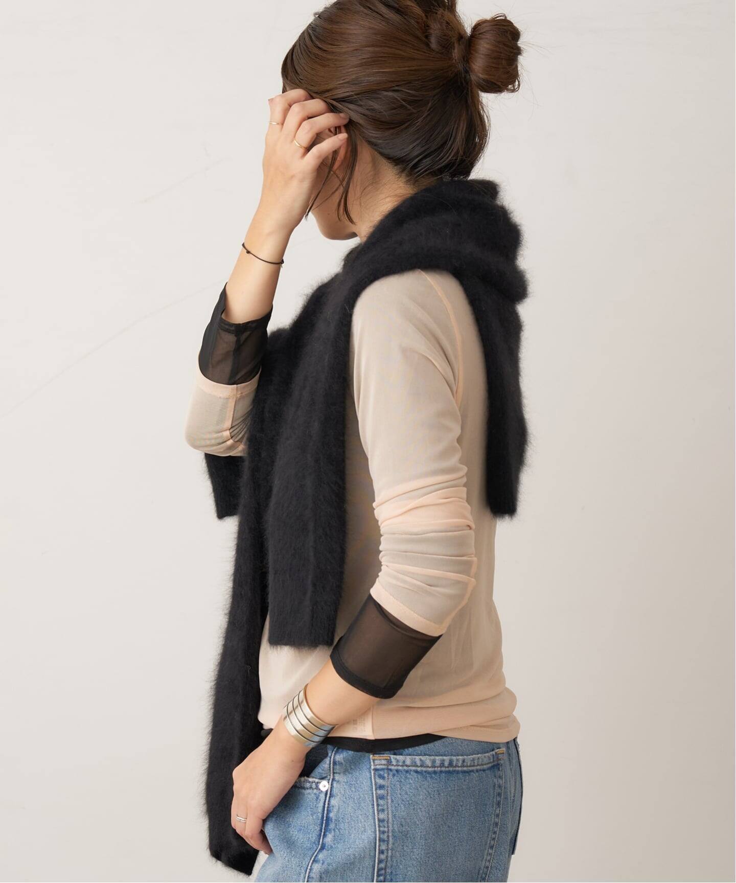 sheer mesh b/n Tシャツ（Tシャツ／カットソー）｜Plage（プラージュ