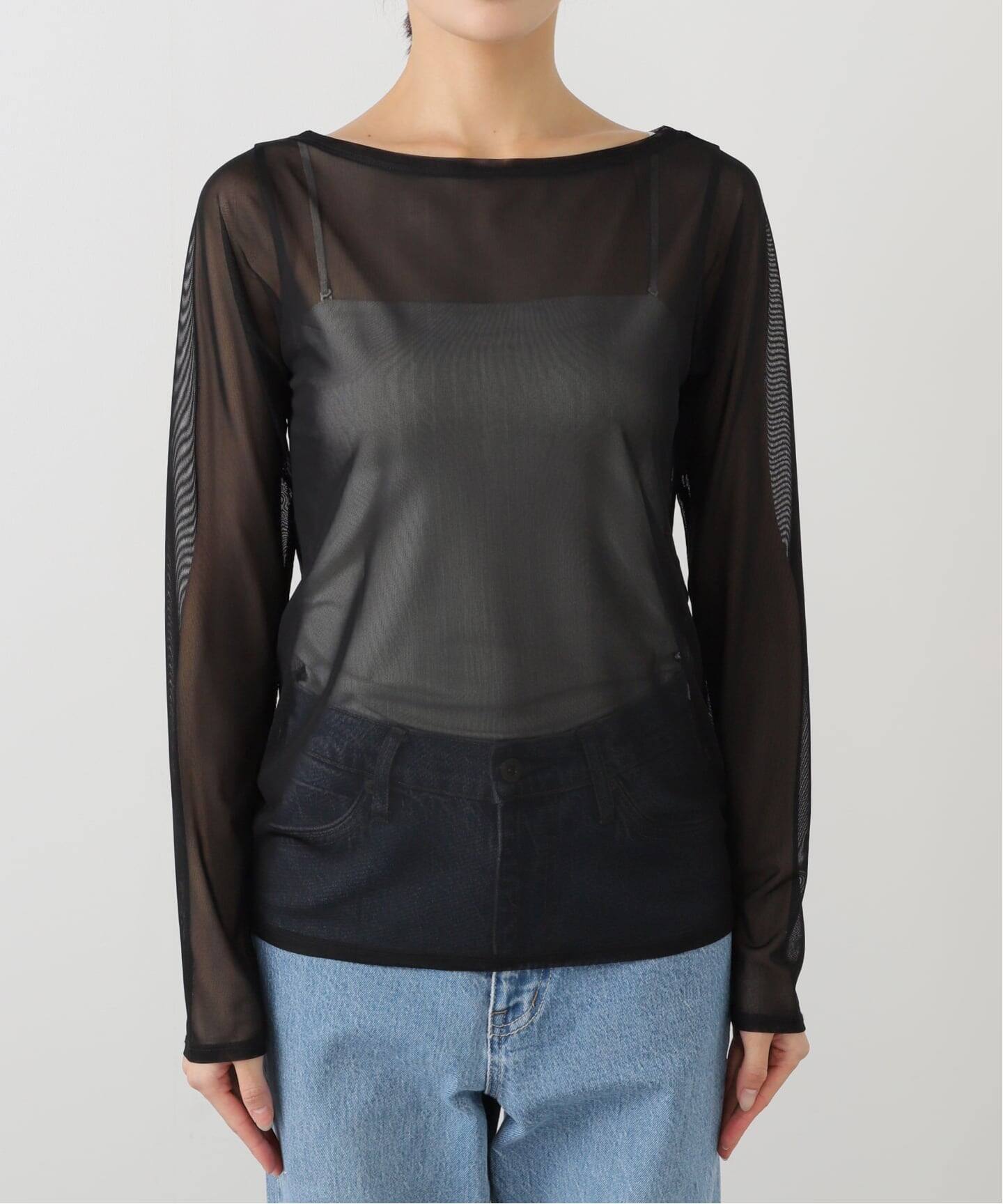 Plage sheer mesh b/n Tシャツ sheer mesh b/n Tシャツ（Tシャツ／カットソー）｜Plage（プラージュ