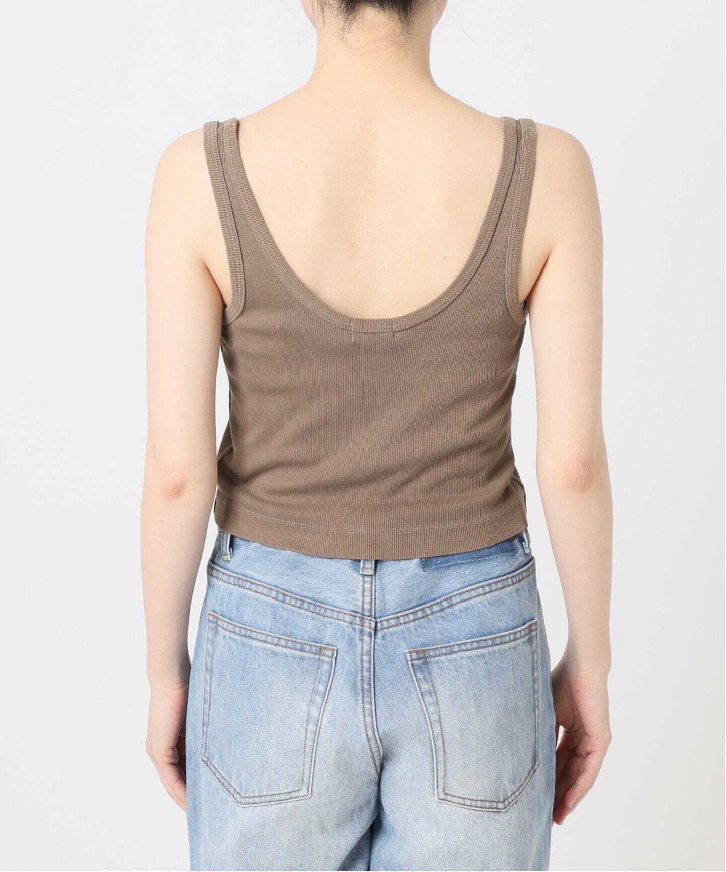 plage メッシュ編みタンク プラージュ Plage sheer タンク （ブラック） - ファッション