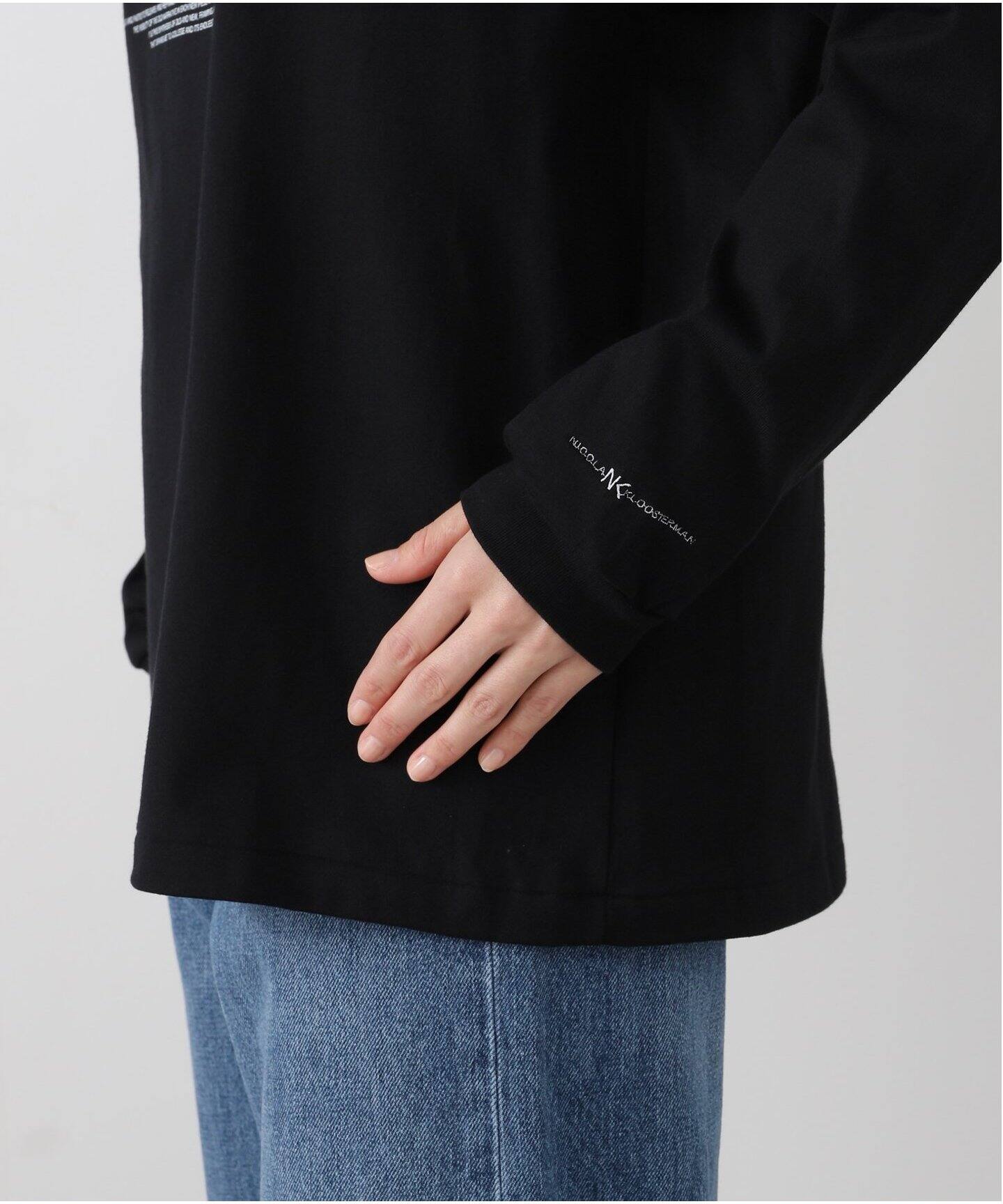 50%OFF plage×JANE SMITHブラックリブ編み長袖カットソー
