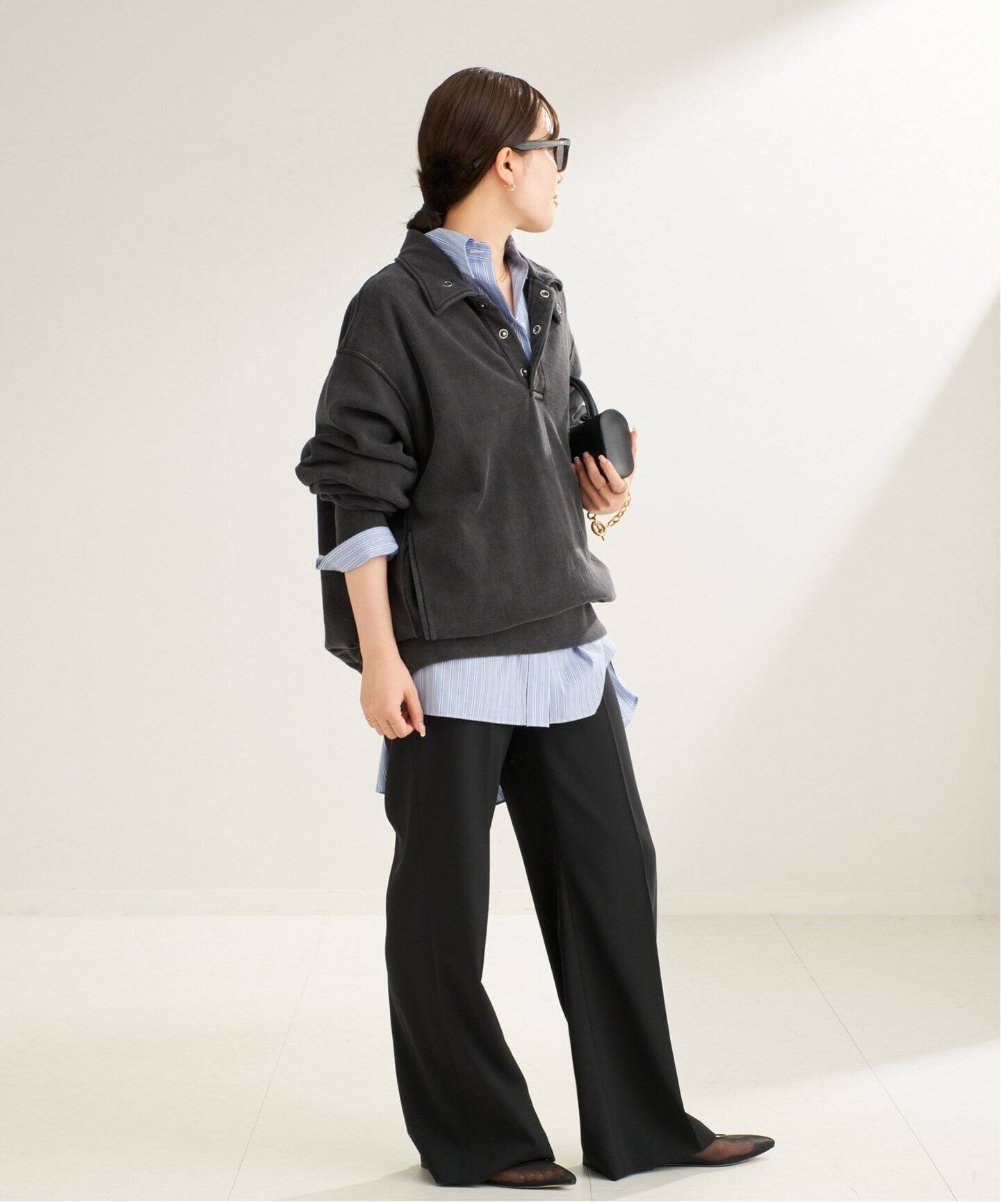 JANE SMITH/ジェーンスミス PIGMENT DYE COTTON FLEECE SN スウェット 