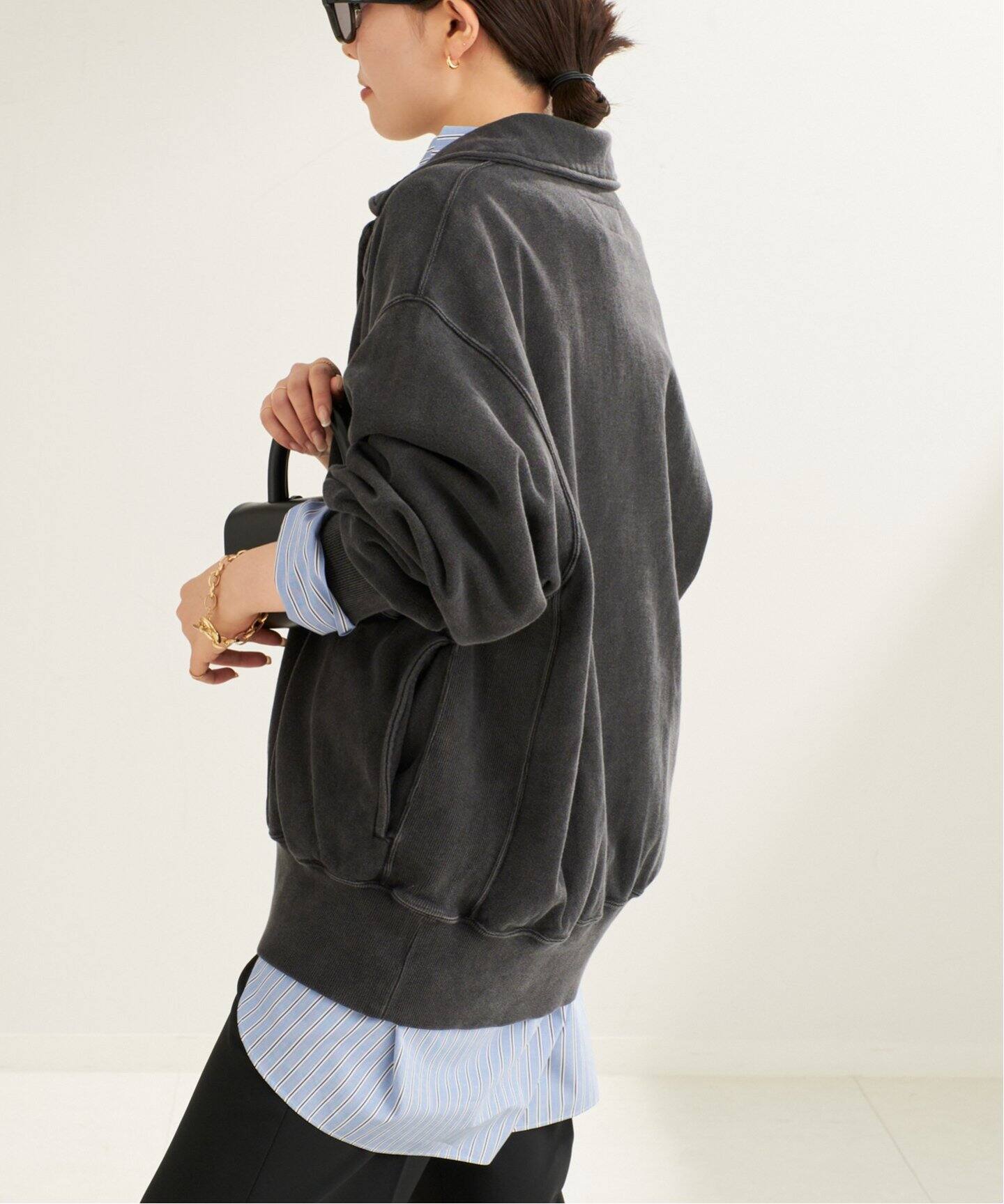 JANE SMITH/ジェーンスミス PIGMENT DYE COTTON FLEECE SN スウェット 