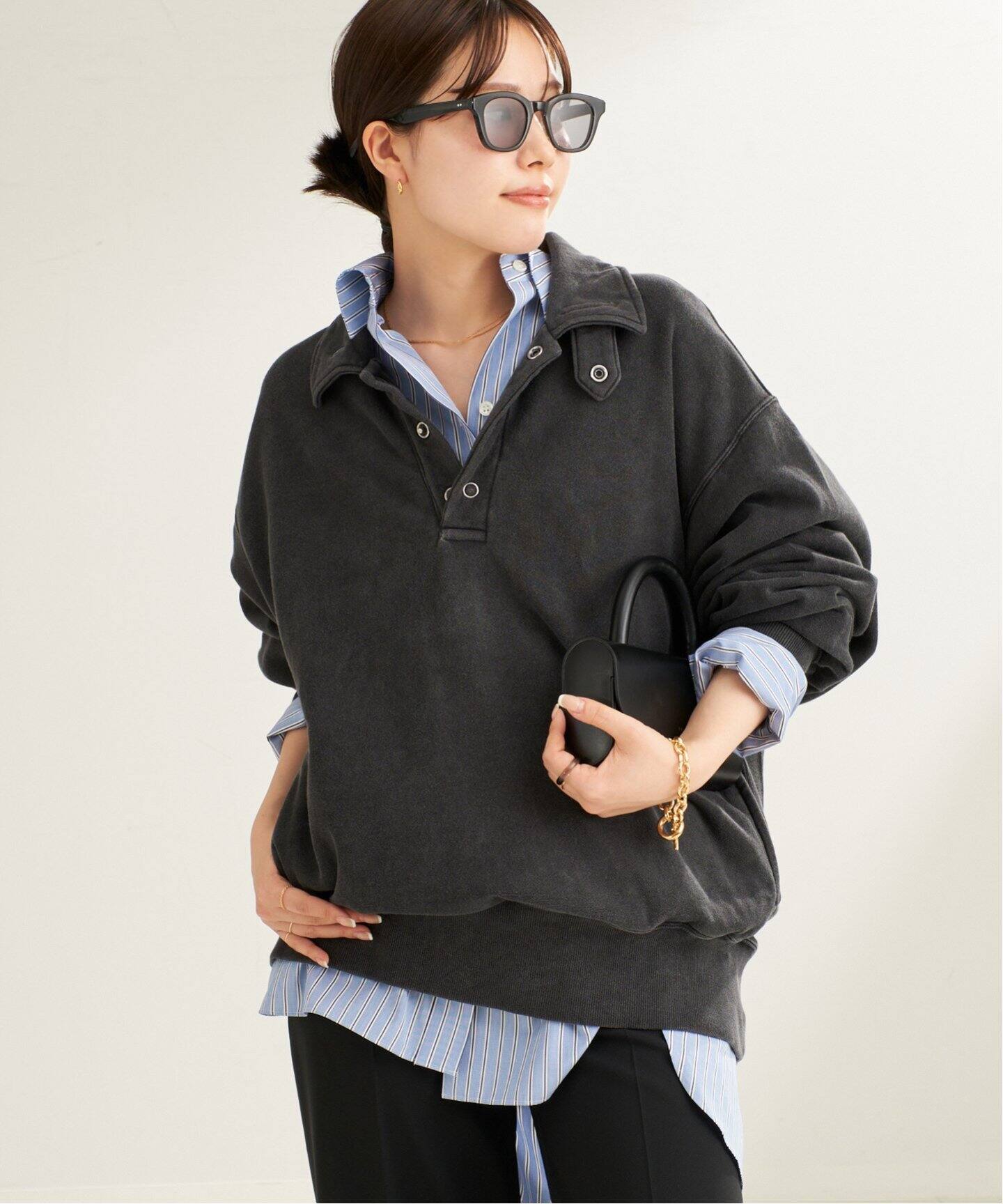 JANE SMITH/ジェーンスミス PIGMENT DYE COTTON FLEECE SN スウェット 