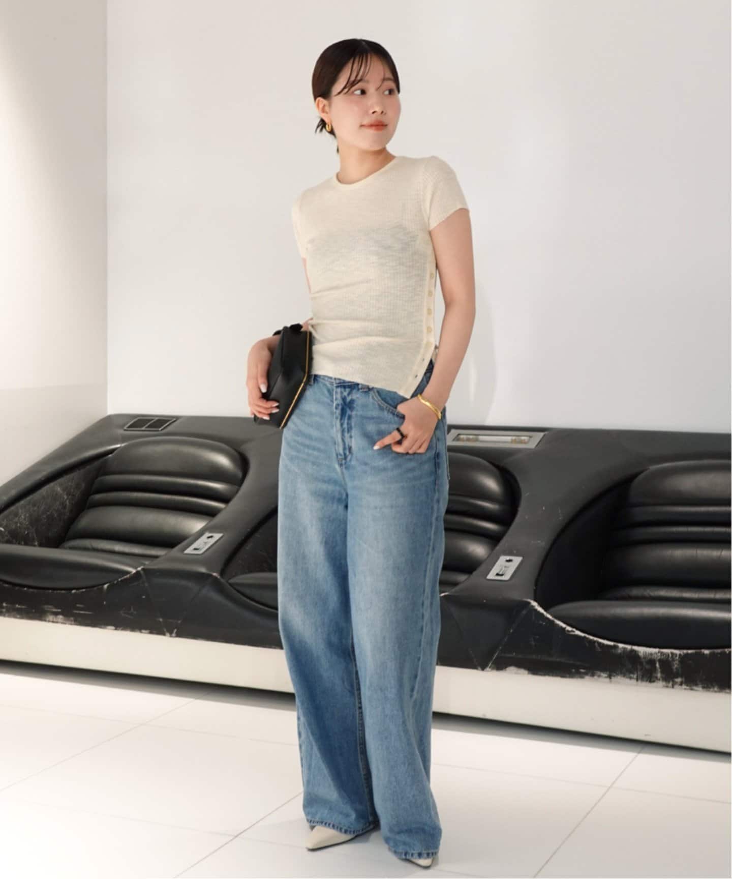 le / ル SIDE BUTTON SLIT トップス（Tシャツ／カットソー）｜Plage