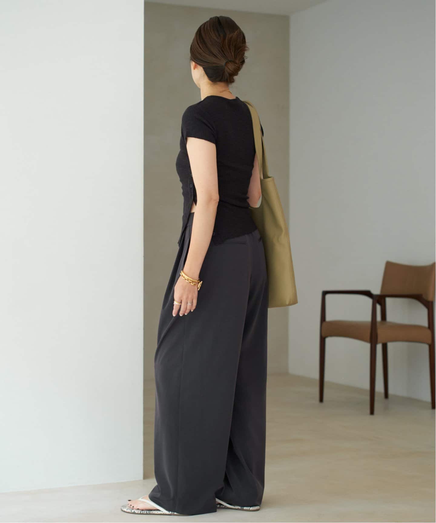 Plage le / ル SIDE BUTTON SLIT トップス le / ル SIDE BUTTON SLIT トップス（Tシャツ／カットソー