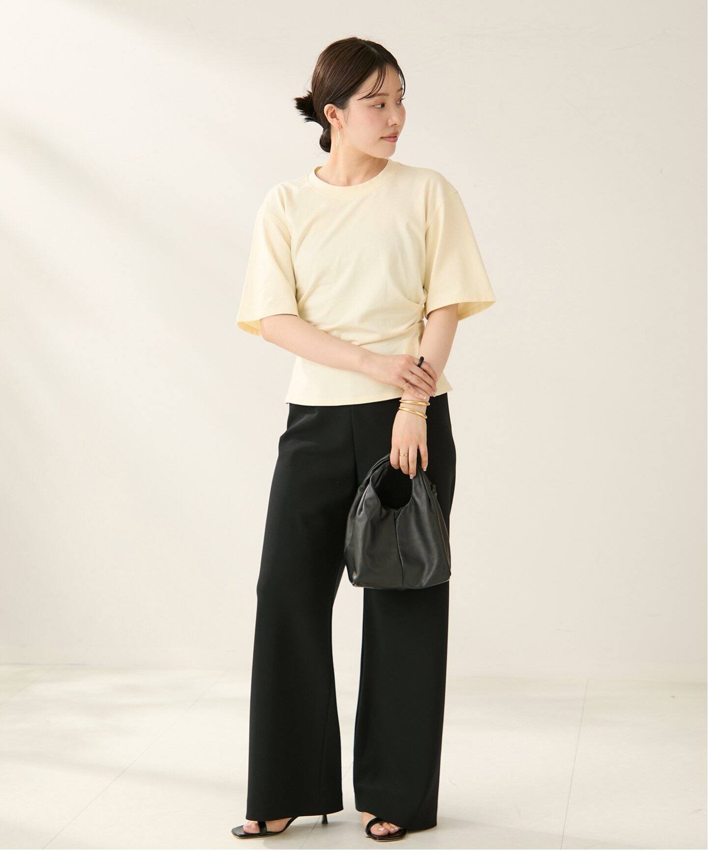 LVIR / ルビエル SIDE TUCKED JERSEY トップス（Tシャツ