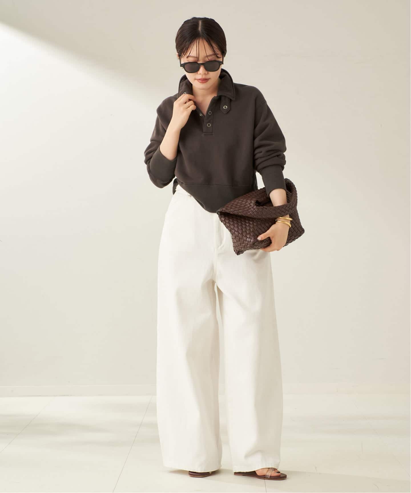 JANE SMITH / ジェーンスミス FROSTING COTTON FLEECE SNAP プル