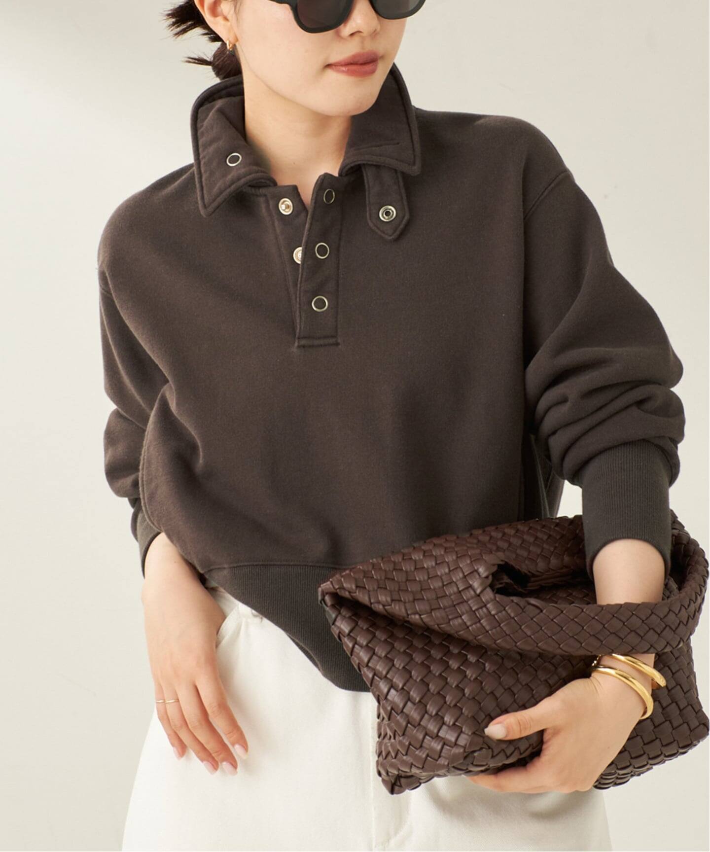 JANE SMITH / FLEECE SNAP プルオーバー JANE SMITH / ジェーンスミス FROSTING COTTON FLEECE SNAP プル