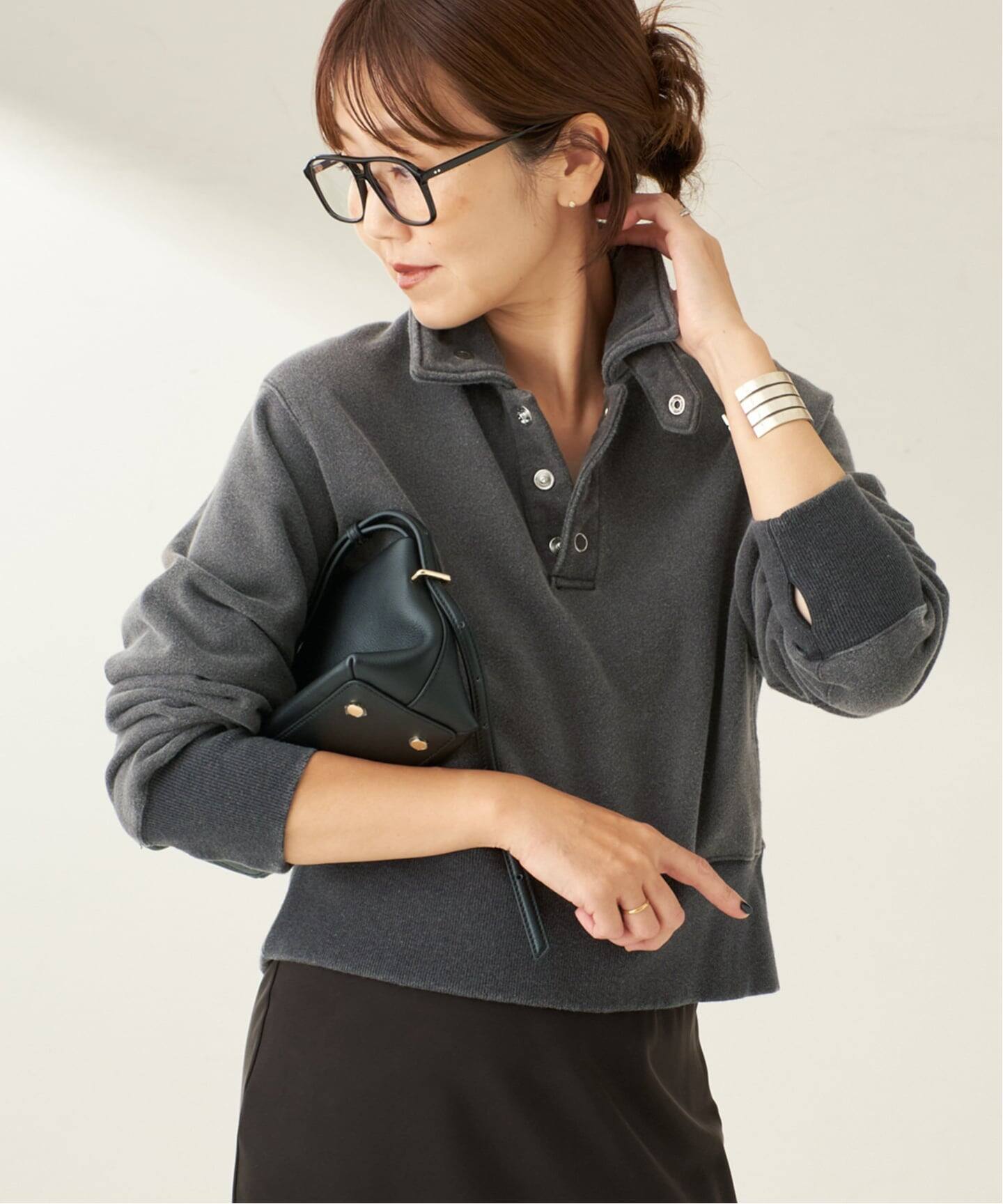 JANE SMITH / ジェーンスミス FROSTING COTTON FLEECE SNAP プル 