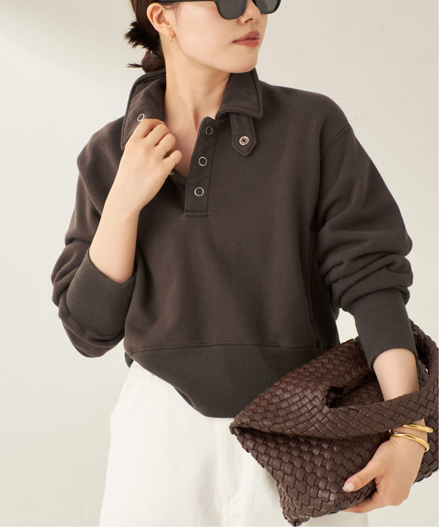 JANE SMITH / ジェーンスミス FROSTING COTTON FLEECE SNAP プル