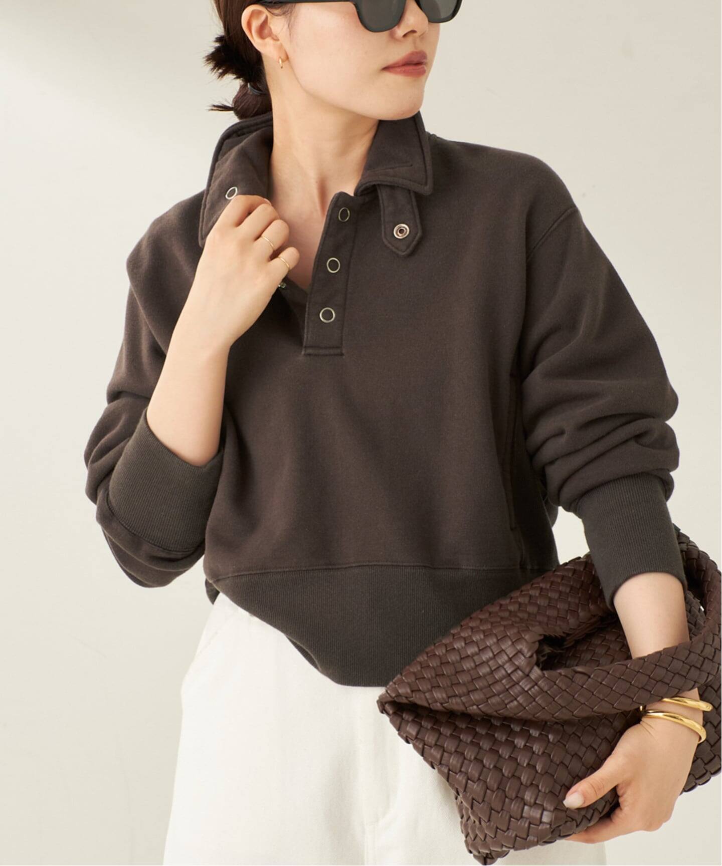JANE SMITH / ジェーンスミス FROSTING COTTON FLEECE SNAP プル 