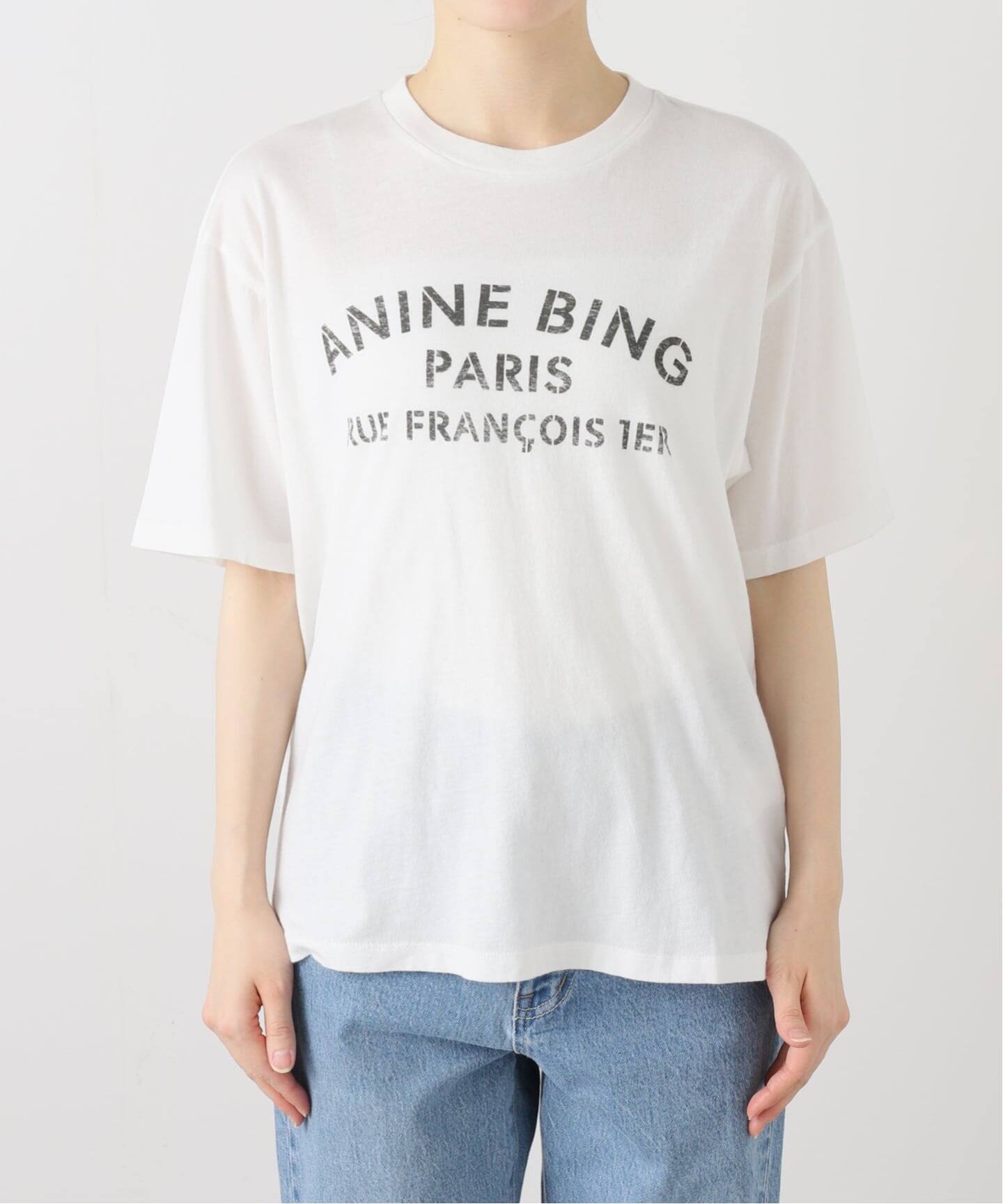 ANINE BING / アニービン COHEN TEE PARIS STENCIL - Tシャツ（Tシャツ