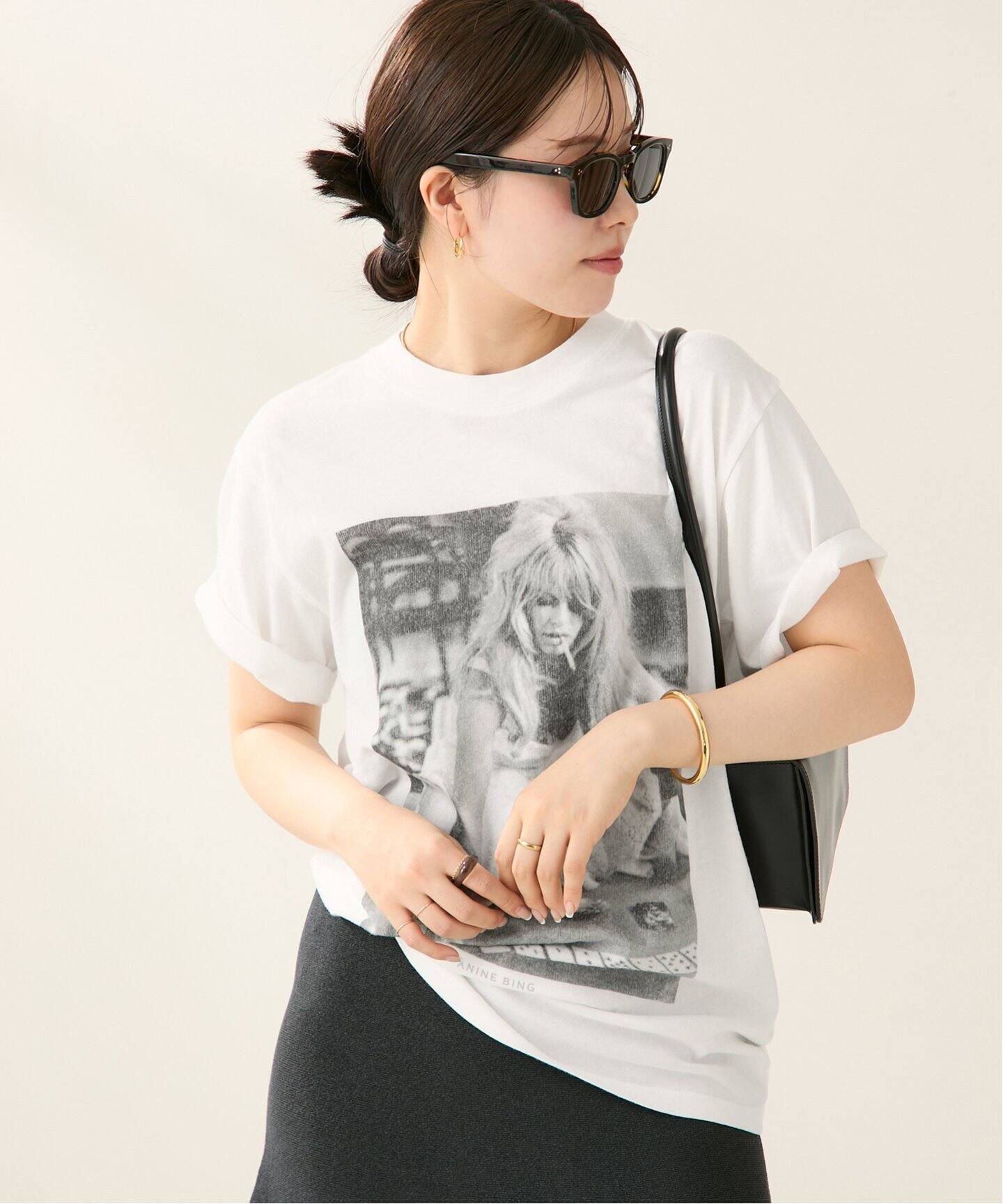 ANINE BING / アニービン LILI TEE BRIGITTE BARDO Tシャツ（Tシャツ 