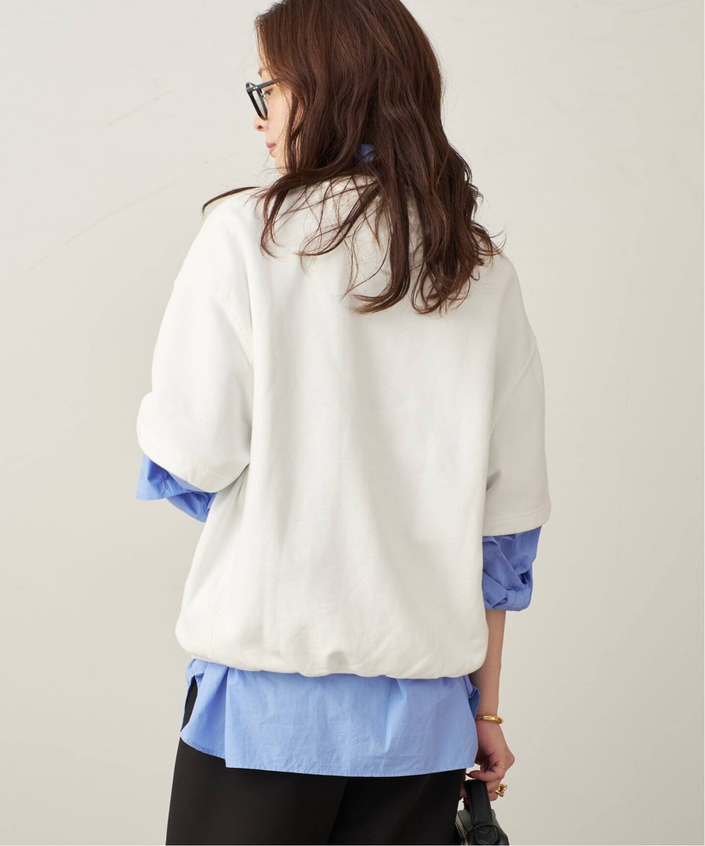 ANINE BING ロゴ入りホワイトスウェット ANINE BING / アニービン JAY SWEATSHIRT BING スウェット