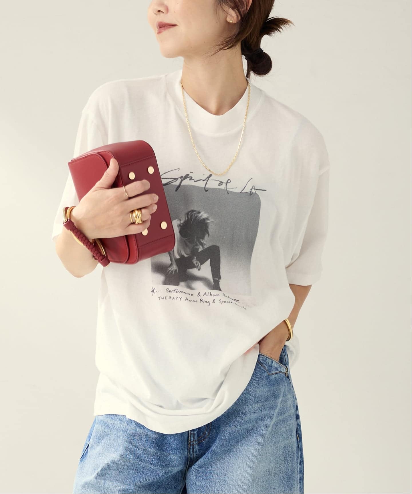 ANINE BING / アニービン ASHTON TEE SPIRIT Tシャツ（Tシャツ