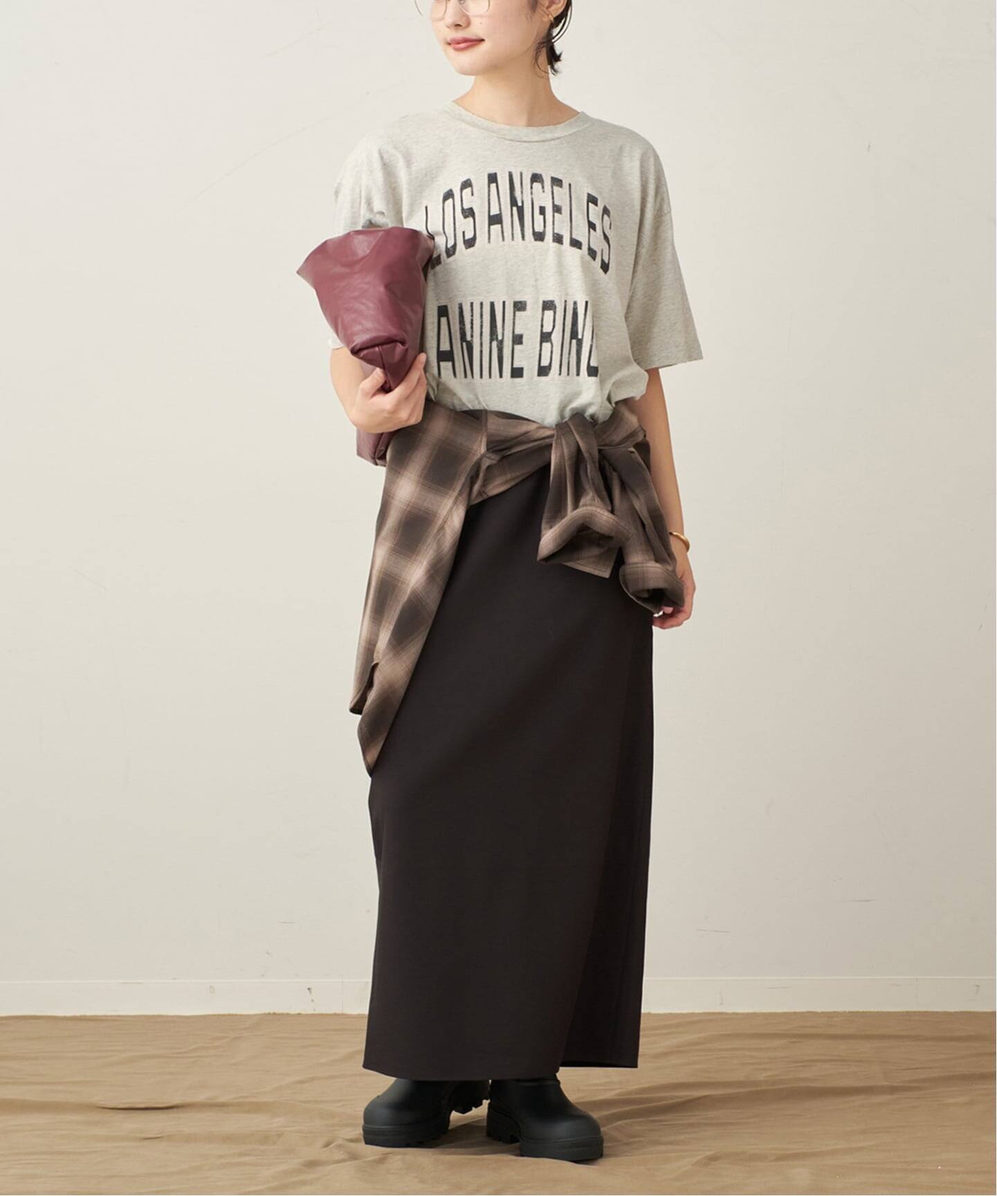 ANINE BING / アニービン JOHNNY CROPPED Tシャツ（Tシャツ