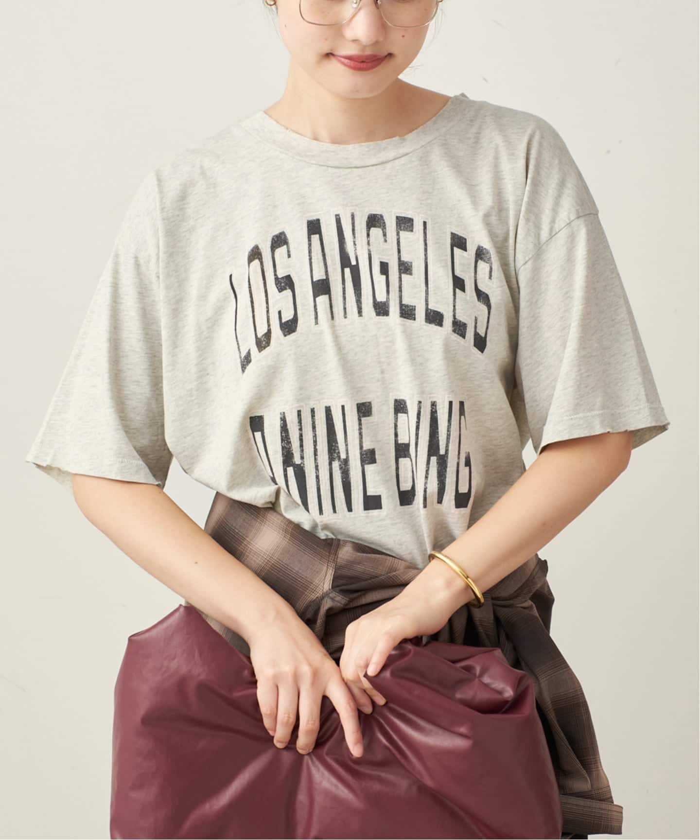 【新品】プラージュ　アニービン　ロゴTシャツ ANINE BING / アニービン JOHNNY CROPPED Tシャツ（Tシャツ