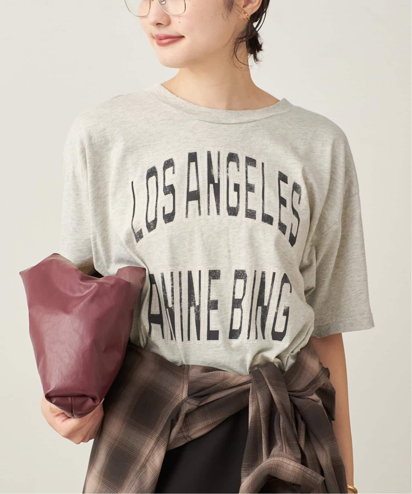 ANINE BING / アニービン JOHNNY CROPPED Tシャツ（Tシャツ