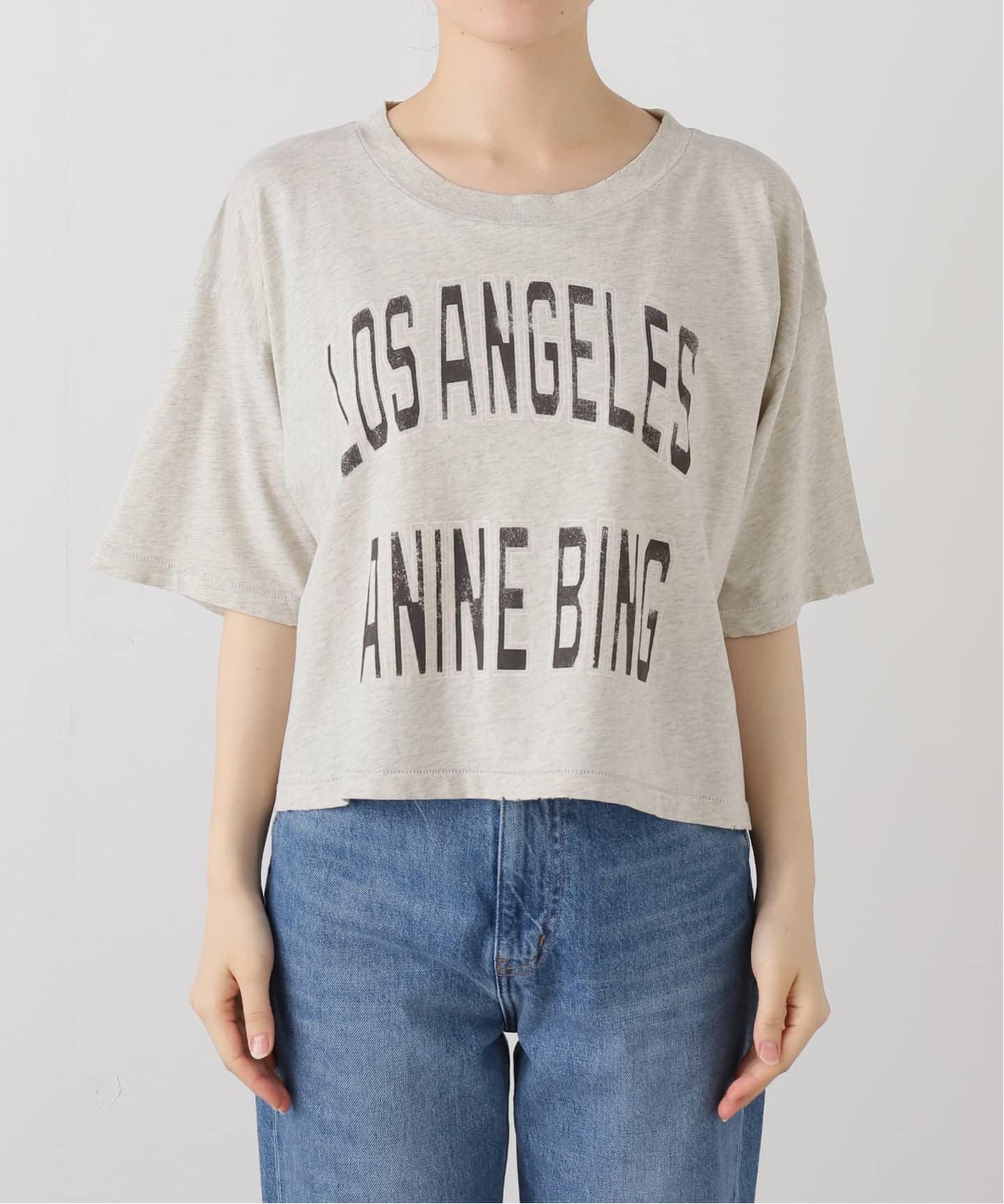 【新品】プラージュ　アニービン　ロゴTシャツ ANINE BING / アニービン JOHNNY CROPPED Tシャツ（Tシャツ
