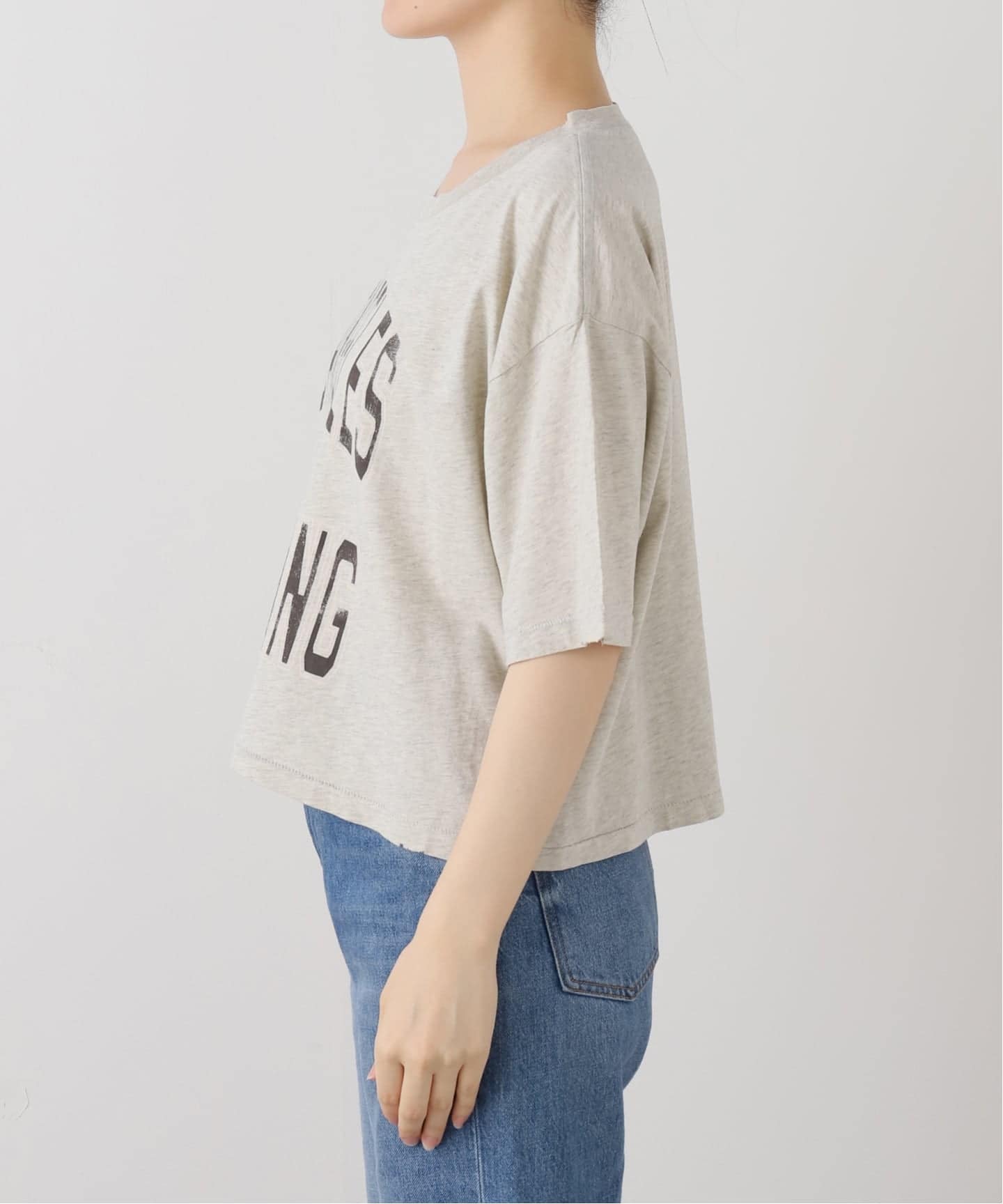 ANINE BING / アニービン JOHNNY CROPPED Tシャツ（Tシャツ