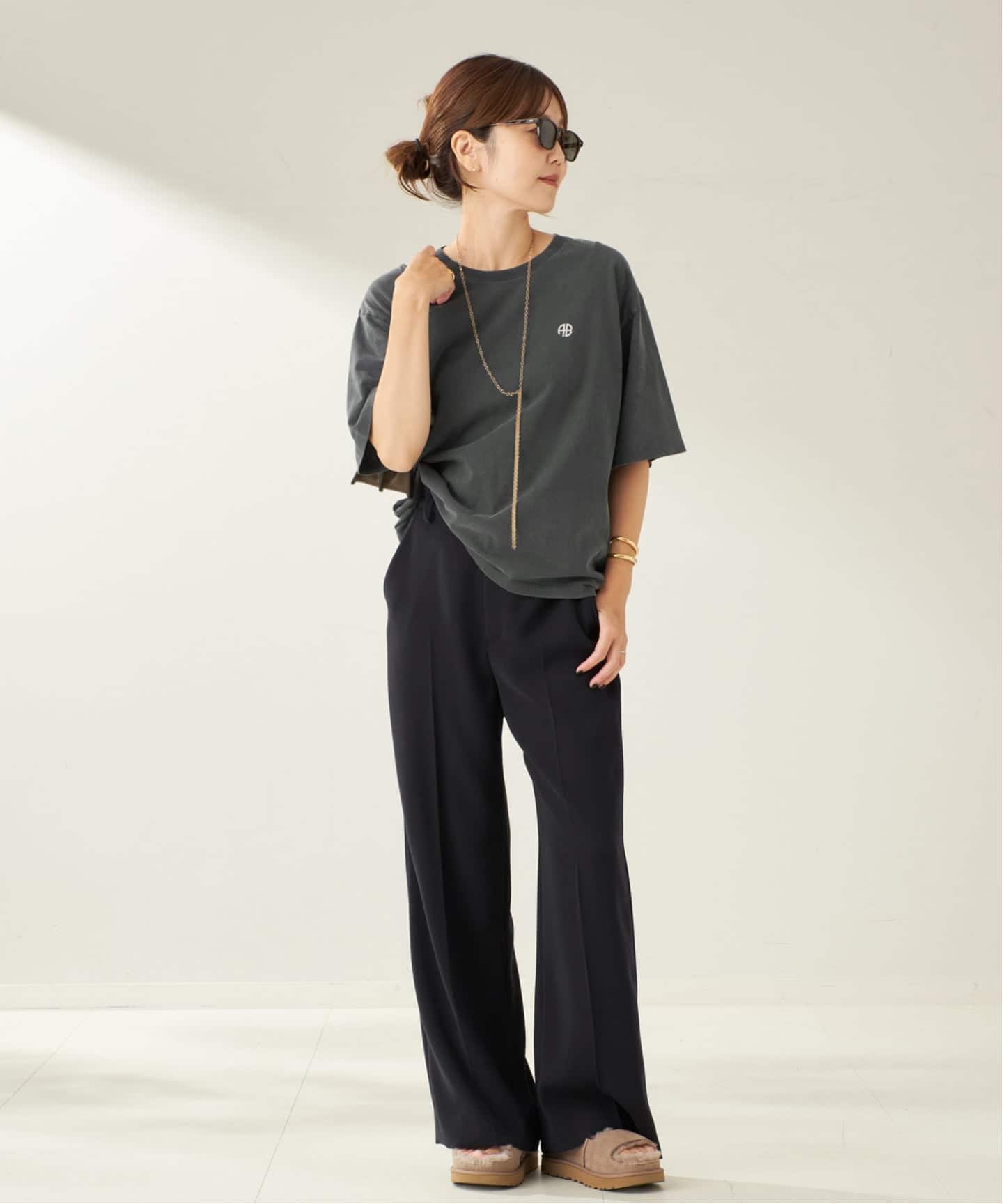 【新品】プラージュ　アニービン　ロゴTシャツ ANINE BING / アニービン JOHNNY CROPPED Tシャツ（Tシャツ