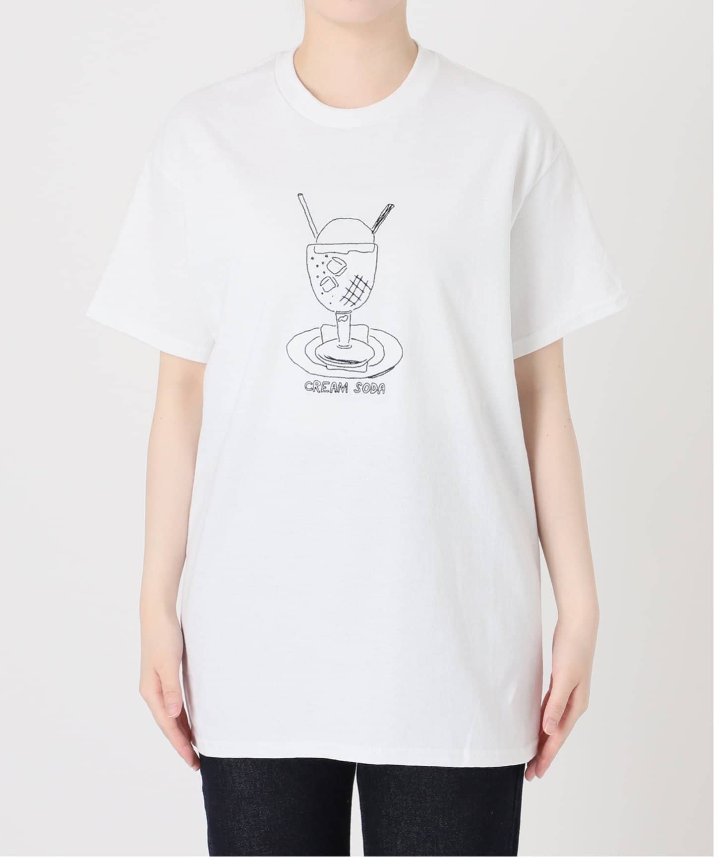 【美品】SLOBE IENA ロンパース/シャツ/citron WEB限定》SLOBE citron.YURIAPEMUPERU Creamsoda TEE（Tシャツ