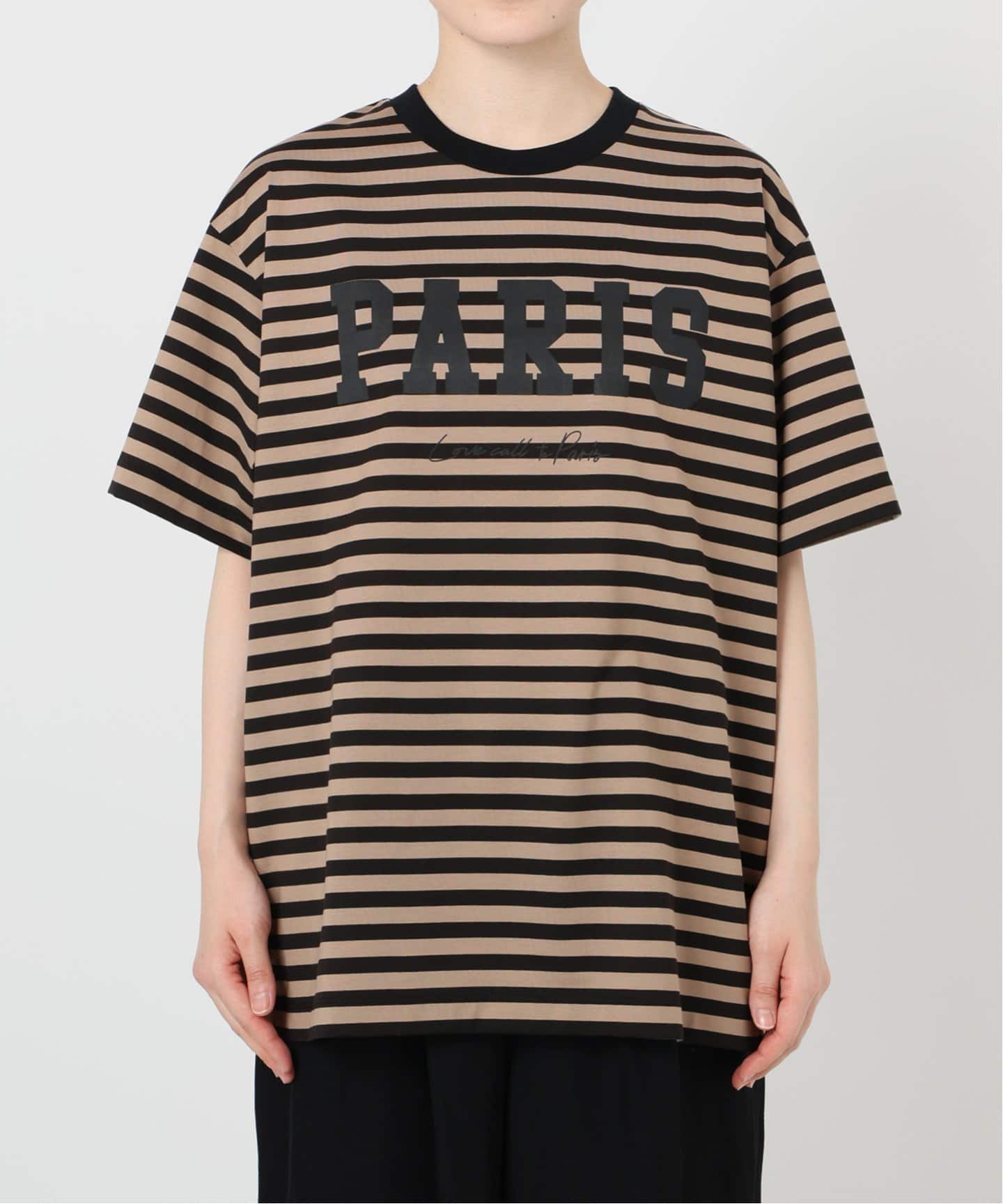 VERMEIL par iena　PARISロゴボーダーTシャツ 追加》PARISロゴボーダーTシャツ（Tシャツ／カットソー