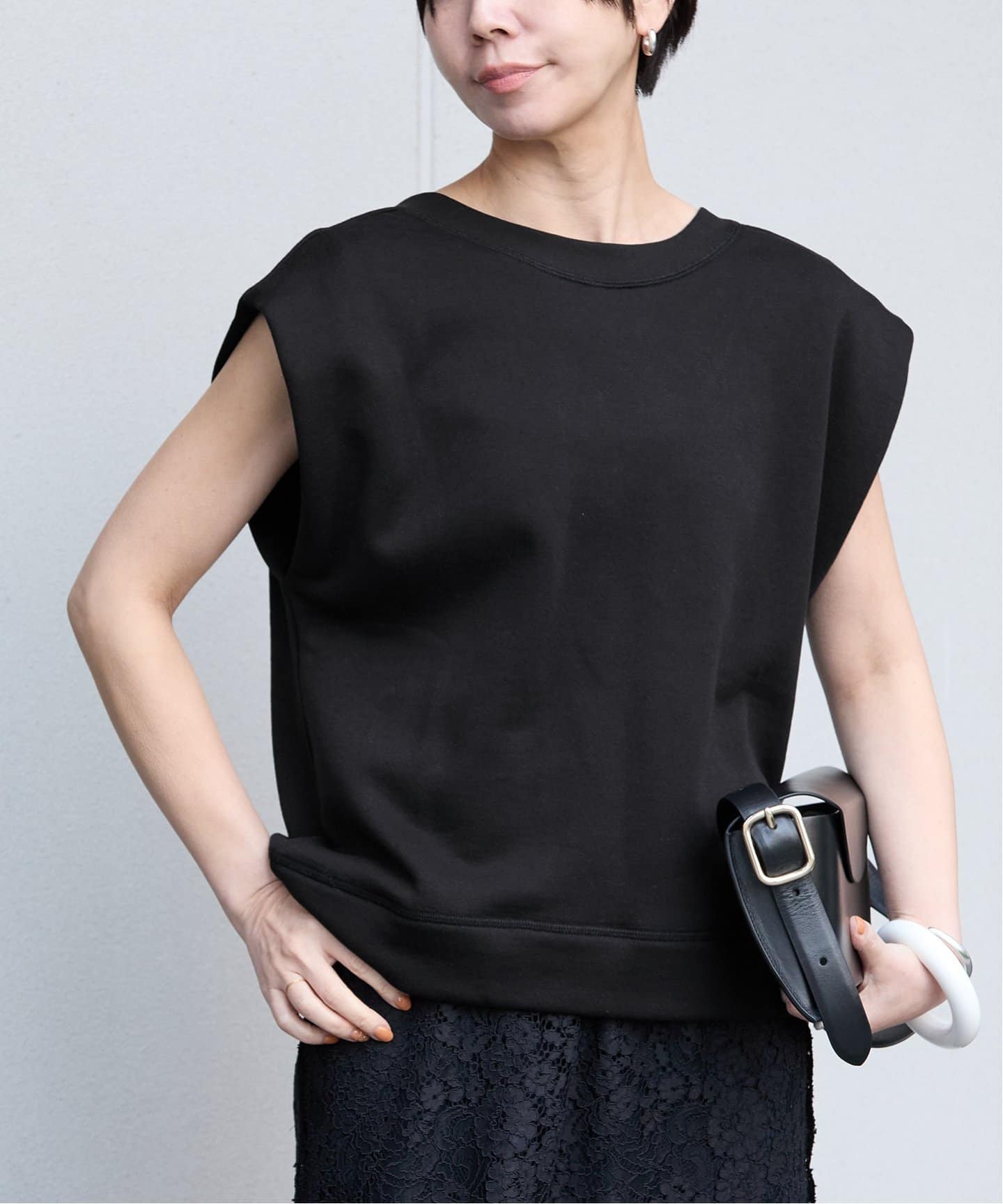 ヴェルメイユ パー イエナ コットン100%裏起毛ゆったりスウェットプルオーバー cotton silk crew プルオーバー（ニット／セーター）｜VERMEIL