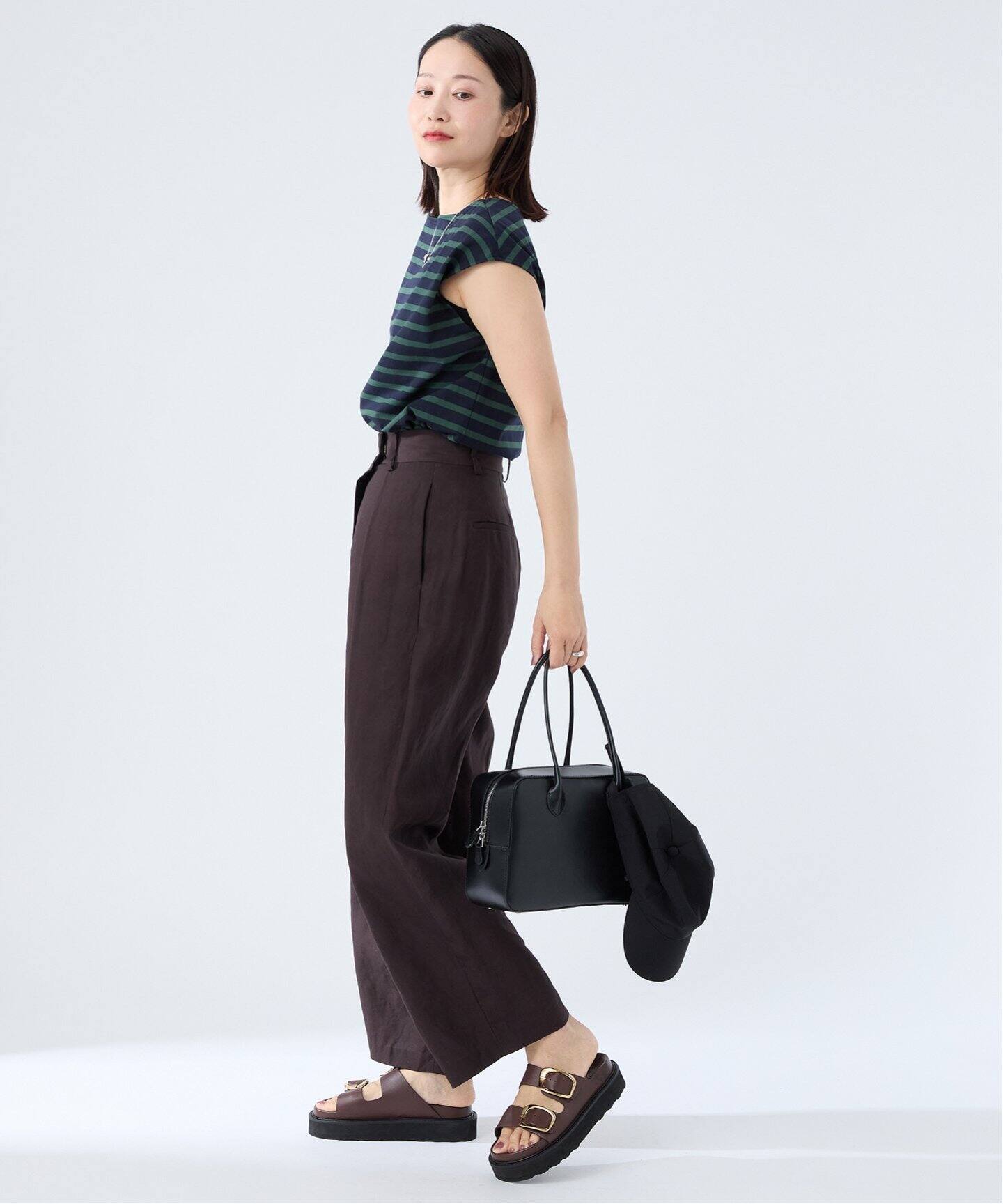 美品 VERMEIL par iena ヴェルメイユパーイエナ Vネック ワイド プルオーバー スウェットシャツ グレー レディース 古着 中古 イタリア糸 RIB Vネックプルオーバー（ニット／セーター