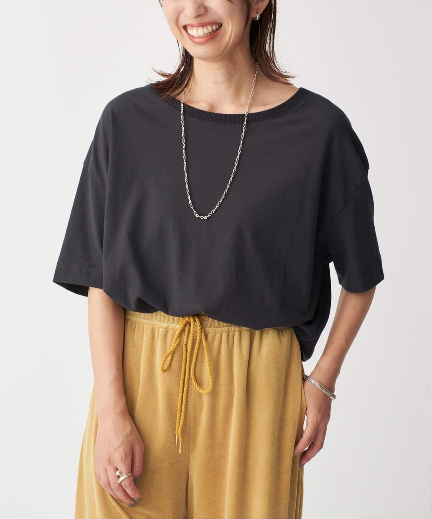 ヴェルメイユパーイエナ ベージュ 半袖　Tシャツ　チュニック stretch jersey shirts（Tシャツ／カットソー）｜VERMEIL par