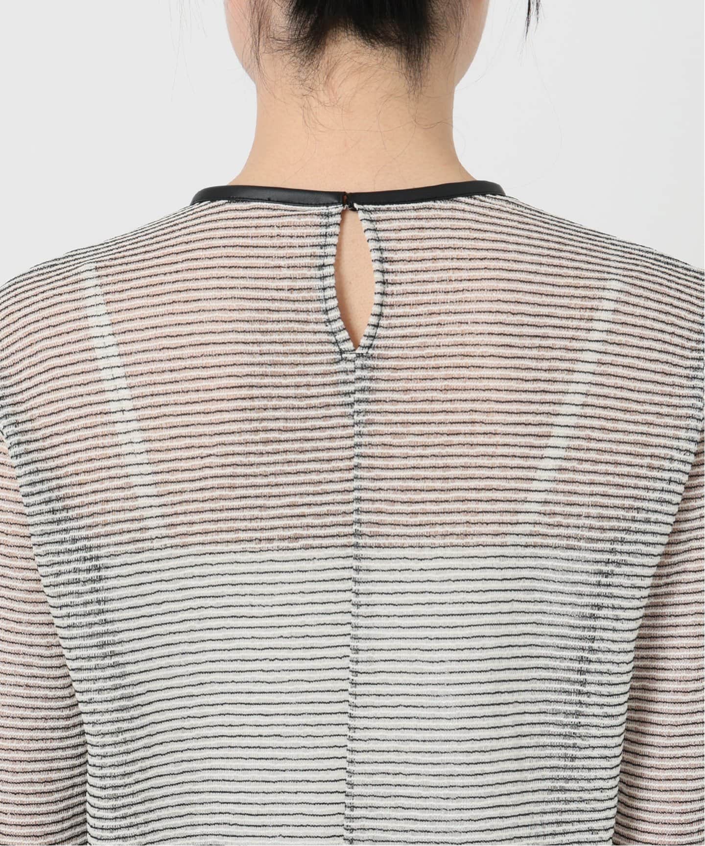 美品 25SS VERMEIL par iena ヴェルメイユパーイエナ sheer border cut プルオーバー 長袖 カットソー 25070938504010 ホワイト レディース 古着 中古 VERMEIL par iena - 美品 25SS VERMEIL par iena ヴェルメイユ