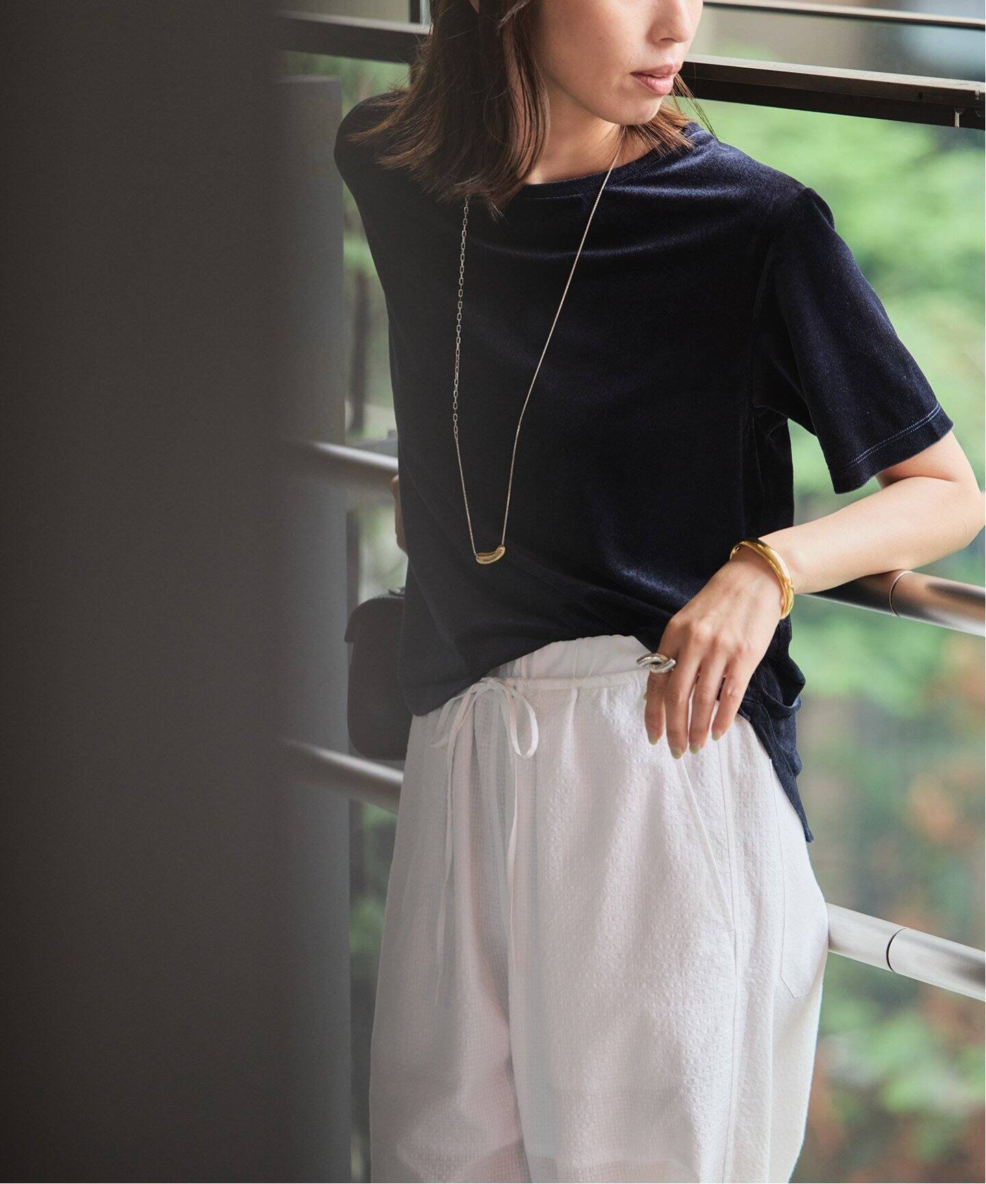 ヴェルメイユパーイエナ✨シアーTシャツ SHEER VELOUR トップス（Tシャツ／カットソー）｜VERMEIL par