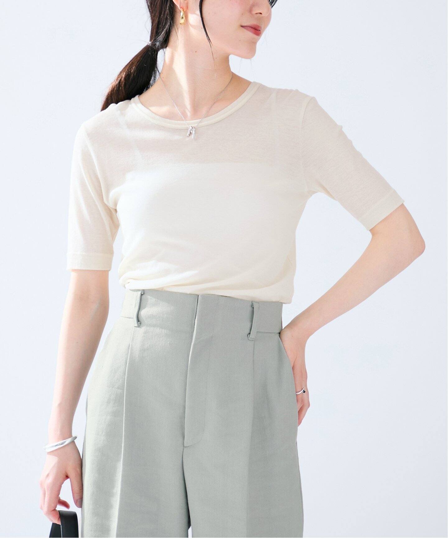 sheer fraise cotton Tee（Tシャツ／カットソー）｜VERMEIL par