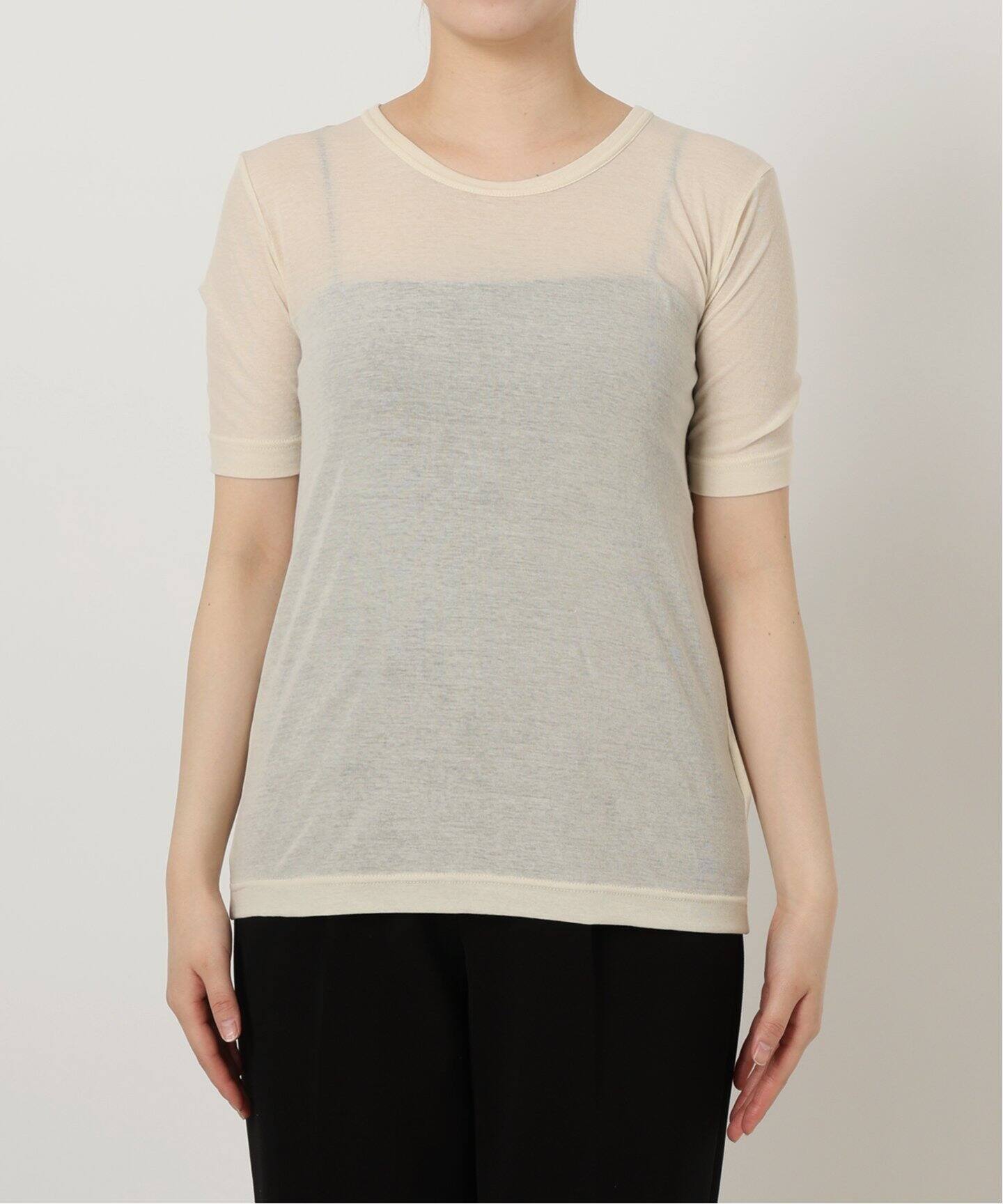 sheer fraise cotton Tee（Tシャツ／カットソー）｜VERMEIL par
