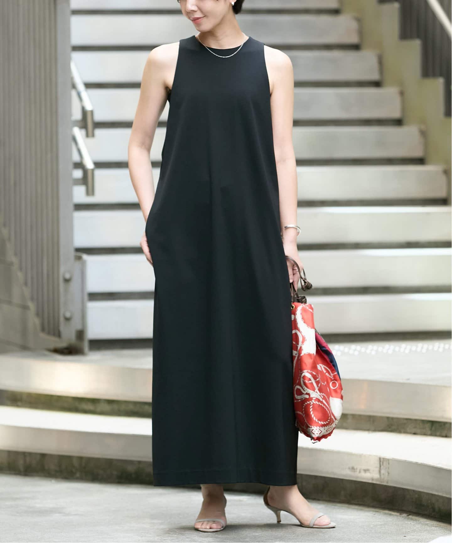 ヴェルメイユパーイエナ 夏　ロングワンピース コクーンフォルム マキシ丈ワンピース（ワンピース）｜VERMEIL