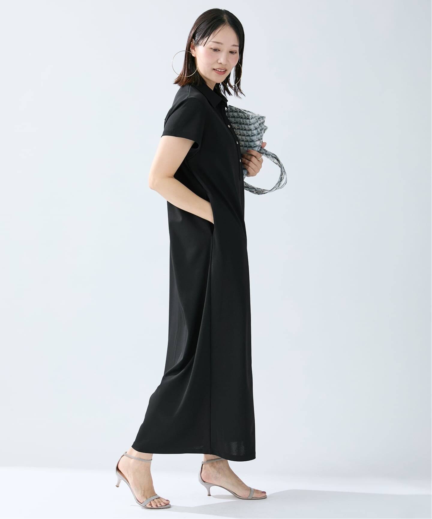 極美品❤️ヴェルメイユパーイエナ シャツワンピース　黒　ゆったり　大人 極美品❤️ヴェルメイユパーイエナ シャツワンピース 黒