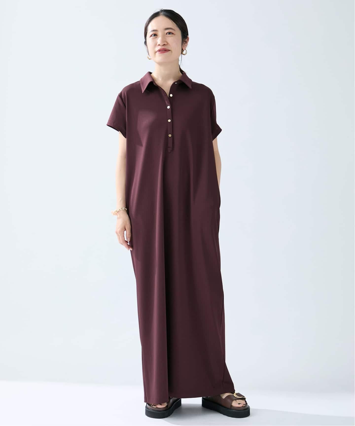 【メル11982】VERMEIL par iena シャツワンピース Easy jersey シャツワンピース（シャツワンピース）｜VERMEIL