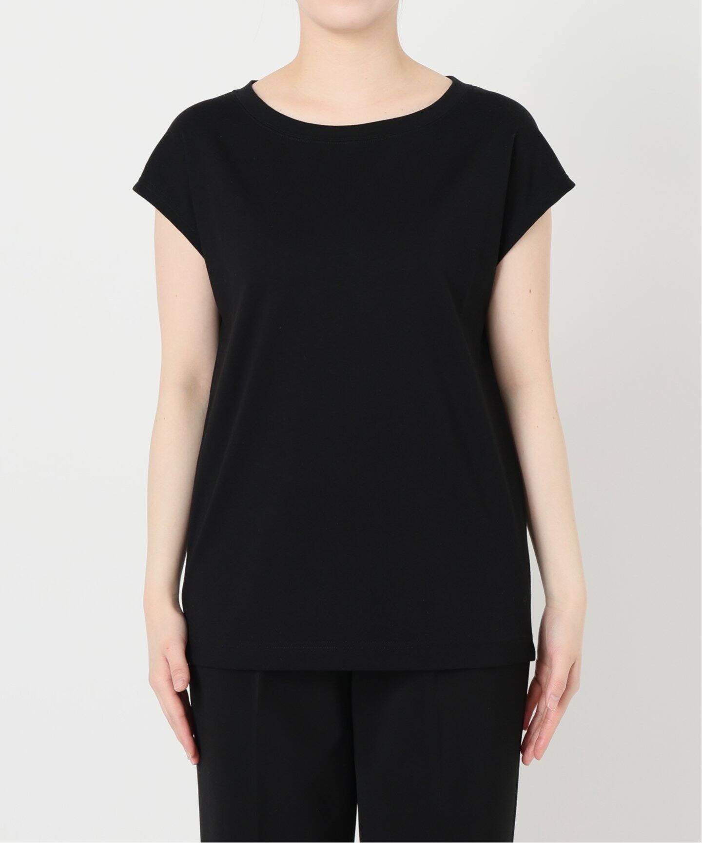 VERMEIL par iena◆長袖カットソー/FREE/コットン/NVY/ボーダー/24-070-938-5330-1-0 ITALIAN Cotton Basic プルオーバー（ニット／セーター