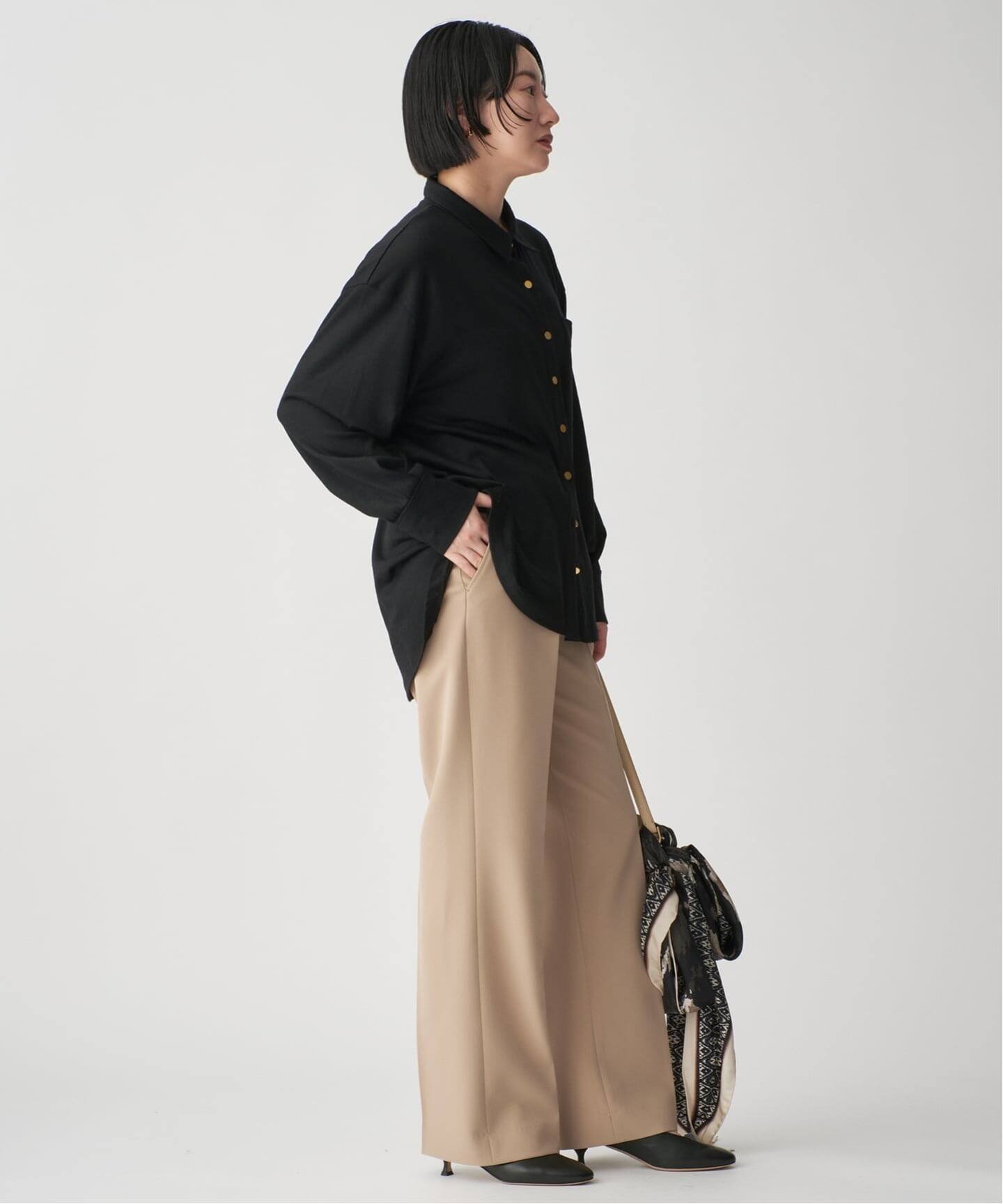 VERMEIL par ienaヴェルメイユ パーイエナ ウールチェックシャツ wool 100 jersey シャツ（Tシャツ／カットソー）｜VERMEIL par