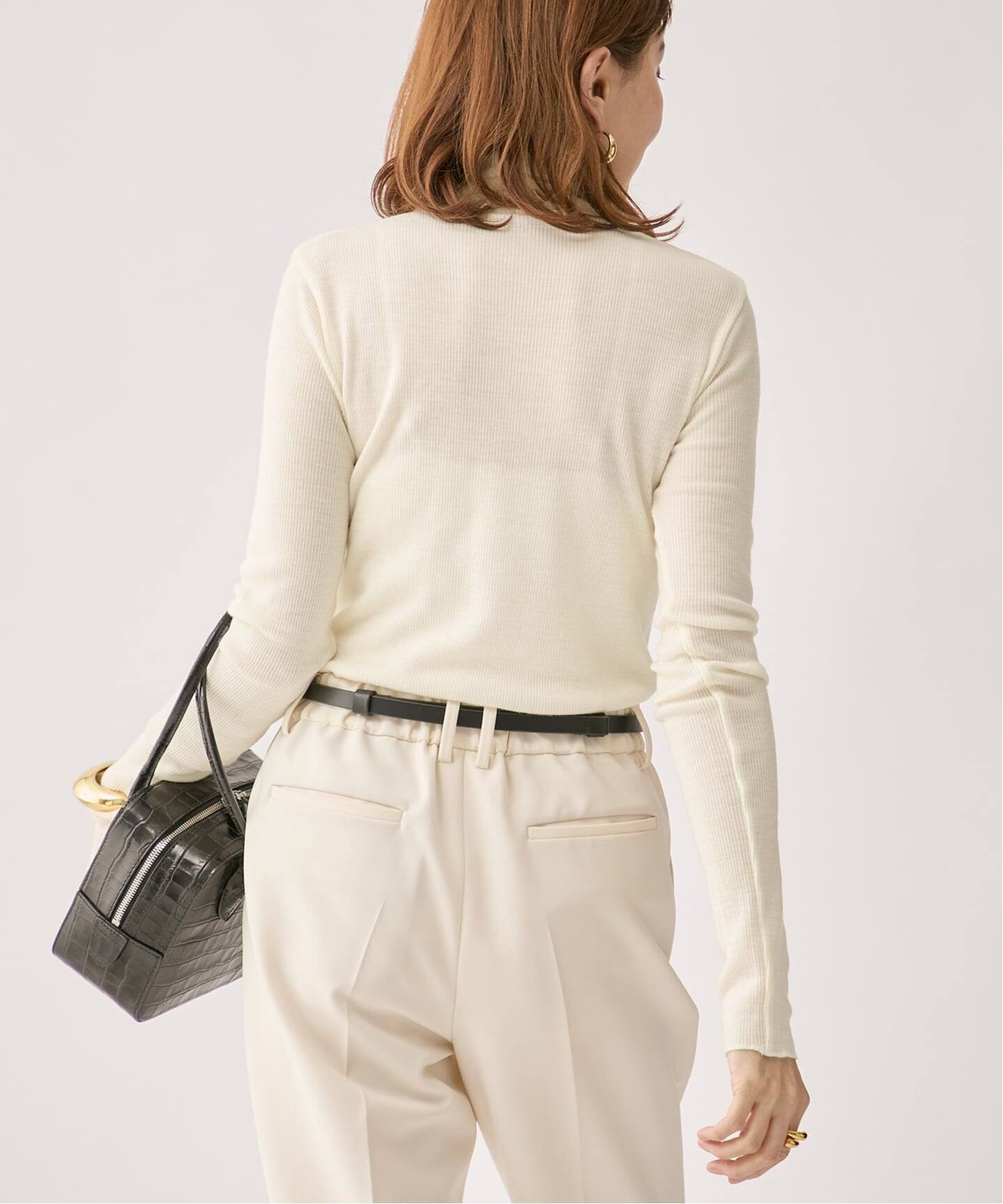 wool100 RIB ハイネックプルオーバー（Tシャツ／カットソー）｜VERMEIL
