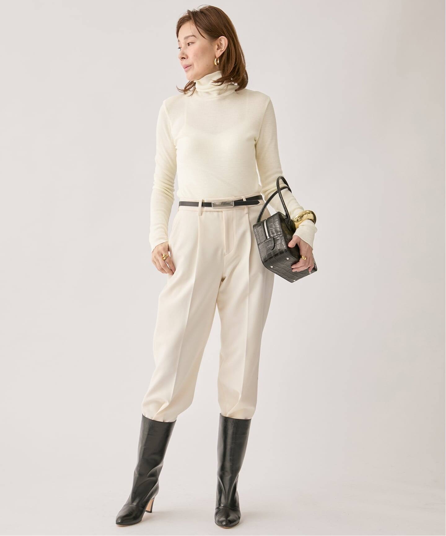 新品 VERMEIL par iena ハイネックプルオーバー イエナ wool100 RIB ハイネックプルオーバー（Tシャツ／カットソー）｜VERMEIL