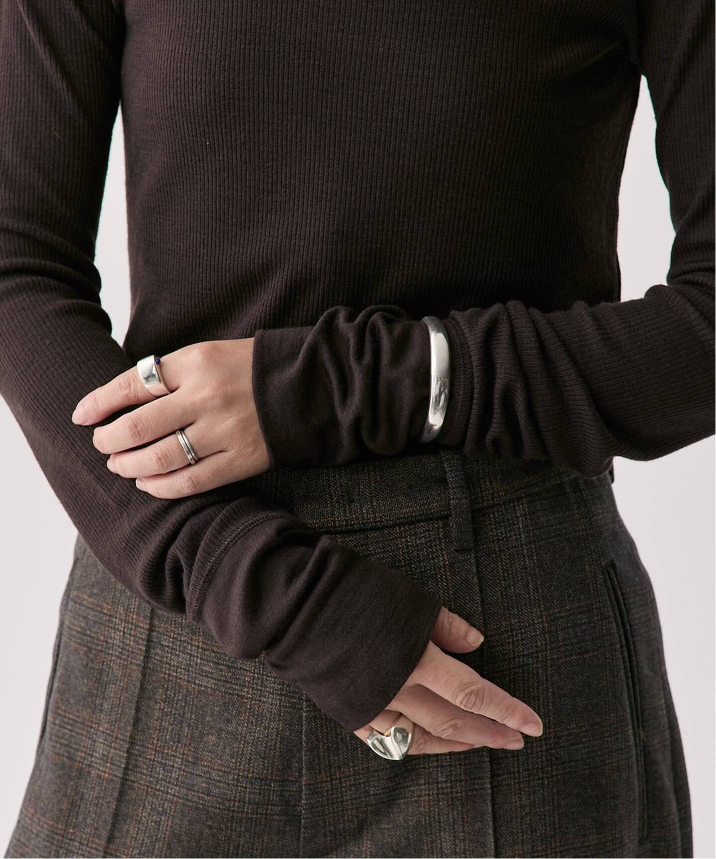 予約》wool100 RIB クループルオーバー（Tシャツ／カットソー