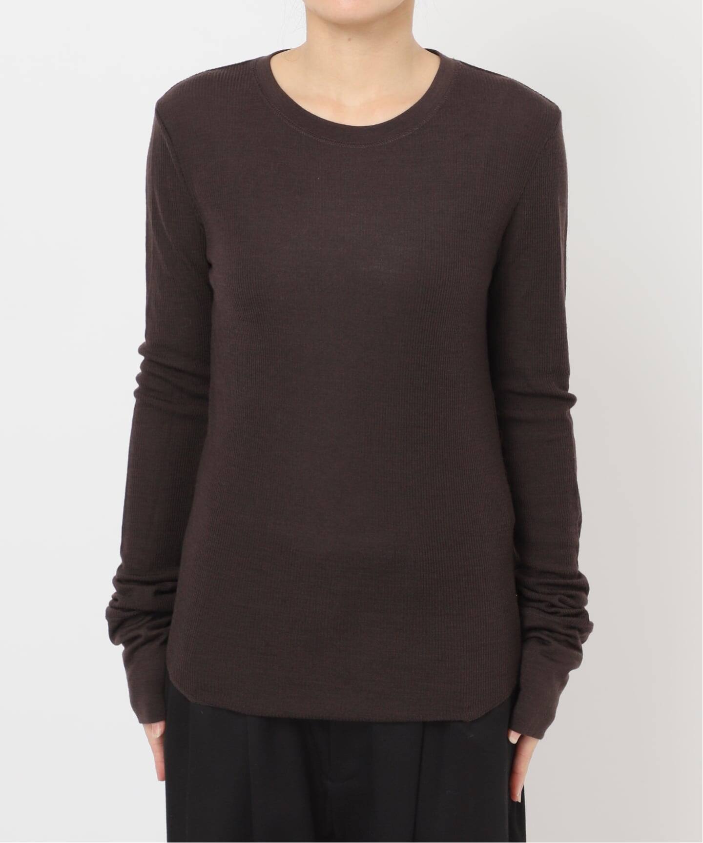 予約》wool100 RIB クループルオーバー（Tシャツ／カットソー
