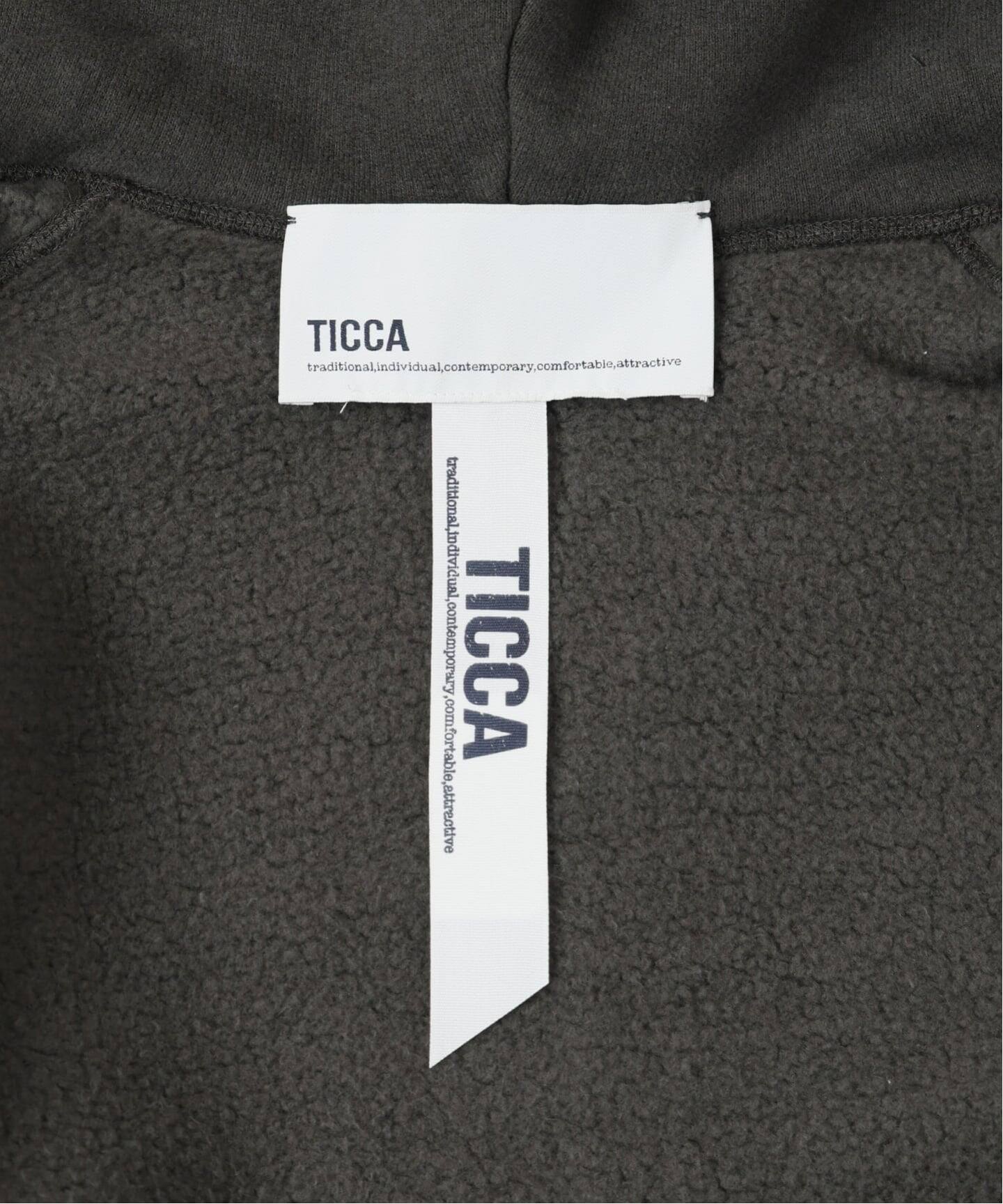 TICCA ティッカ ダウニー裏毛ZIPパーカー TBEA-303（スウェット 