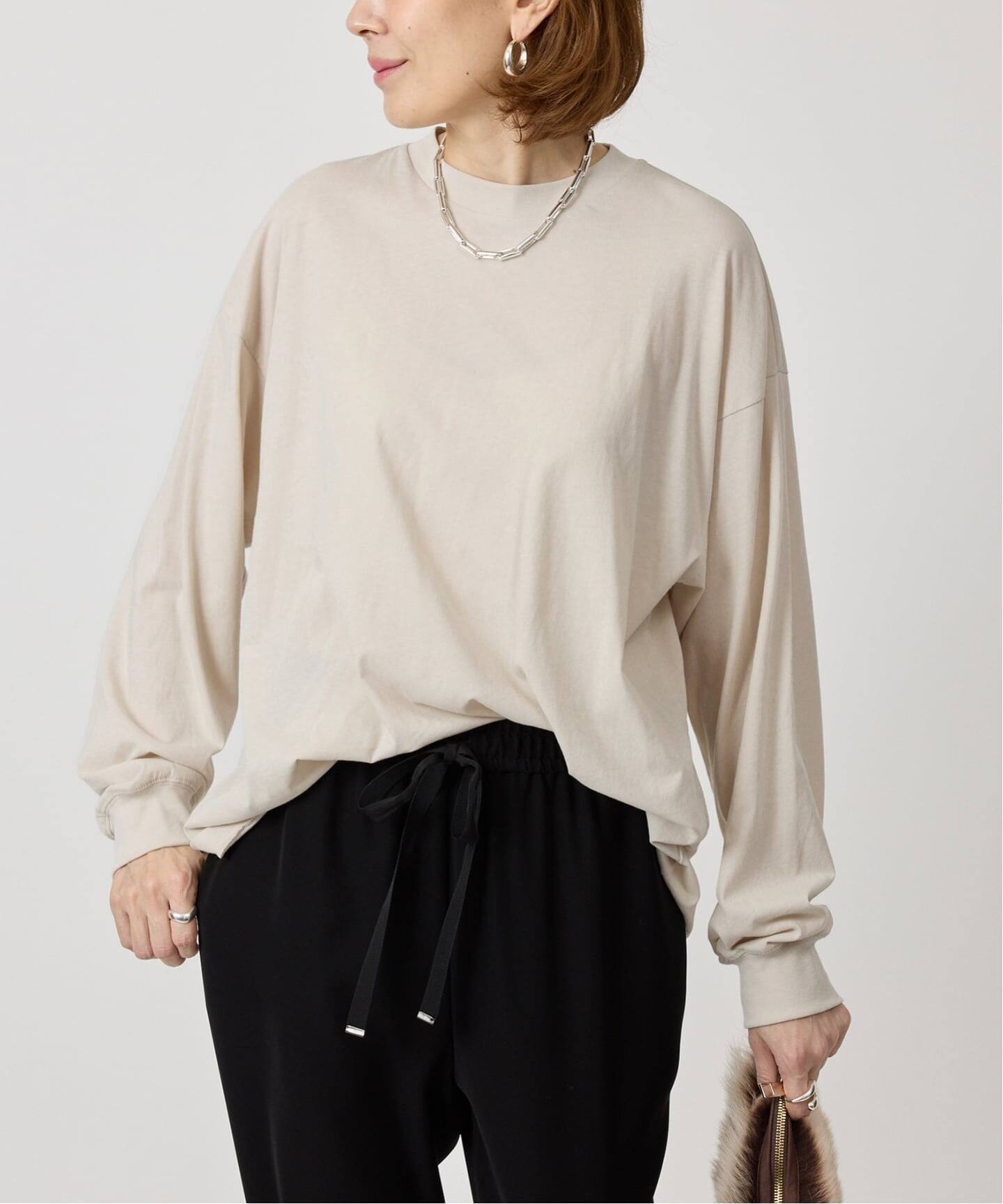 ATON エイトン FRESCA NUBUCK ロングスリーブTシャツ KKAGGW0604（T