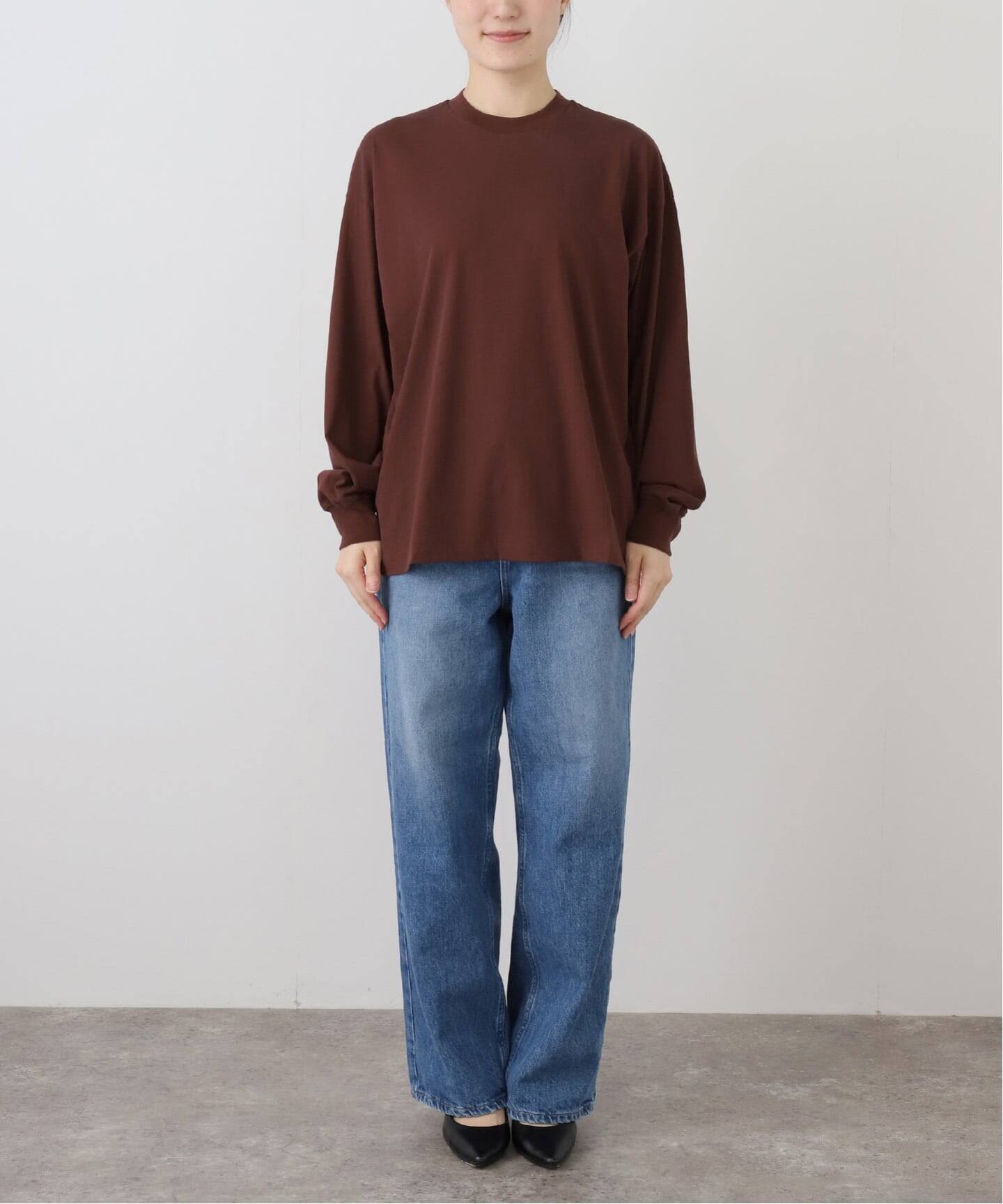 ATON エイトン FRESCA NUBUCK ロングスリーブTシャツ KKAGGW0604（T